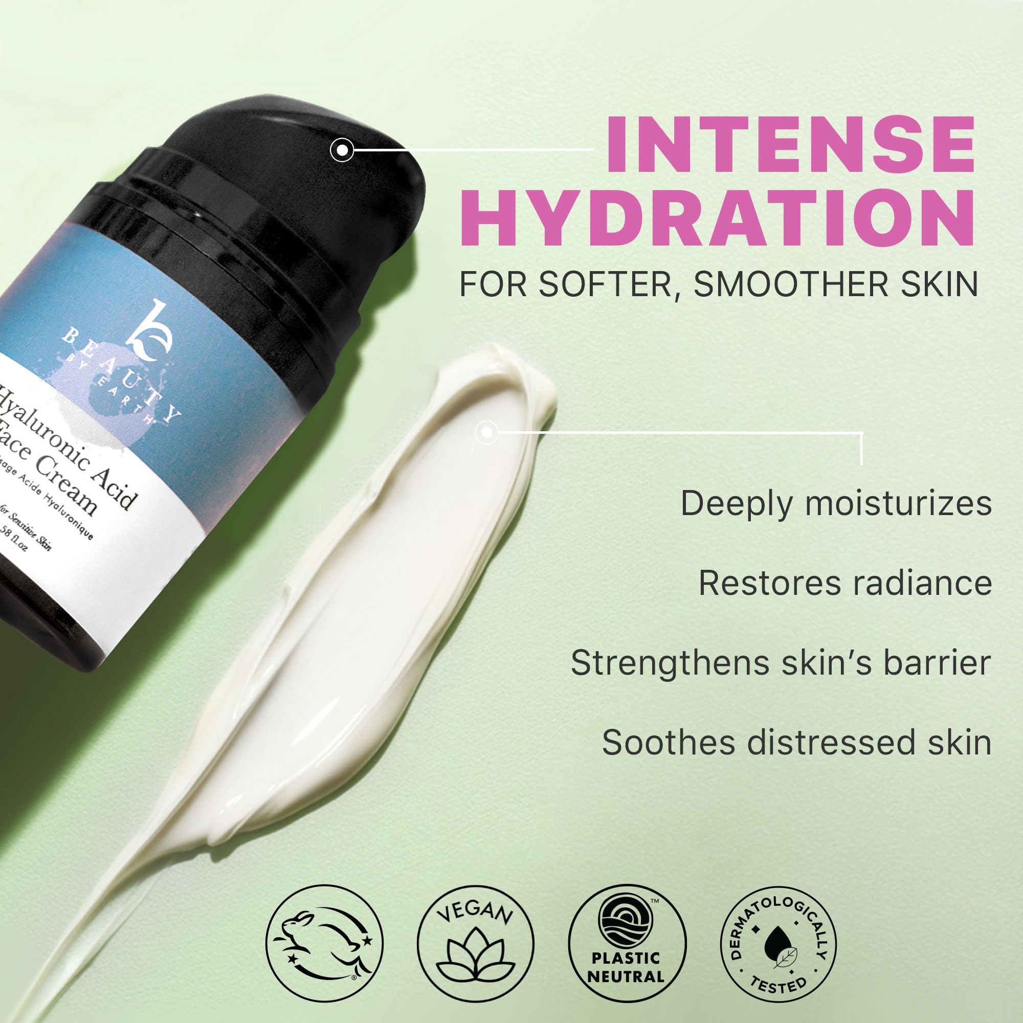 Foto 4 pulgar | Hidratante Beauty By Earth Con Ácido Hialurónico Para Rostro - Venta Internacional.