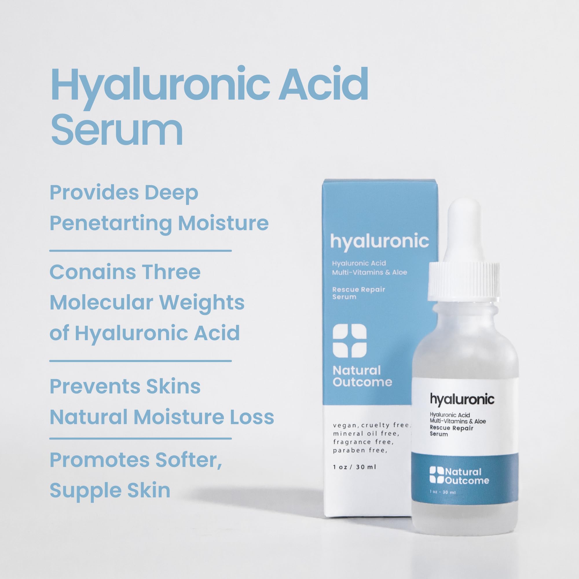 Foto 2 | Sérum Natural Outcome De Ácido Hialurónico  30 Ml - Venta Internacional
