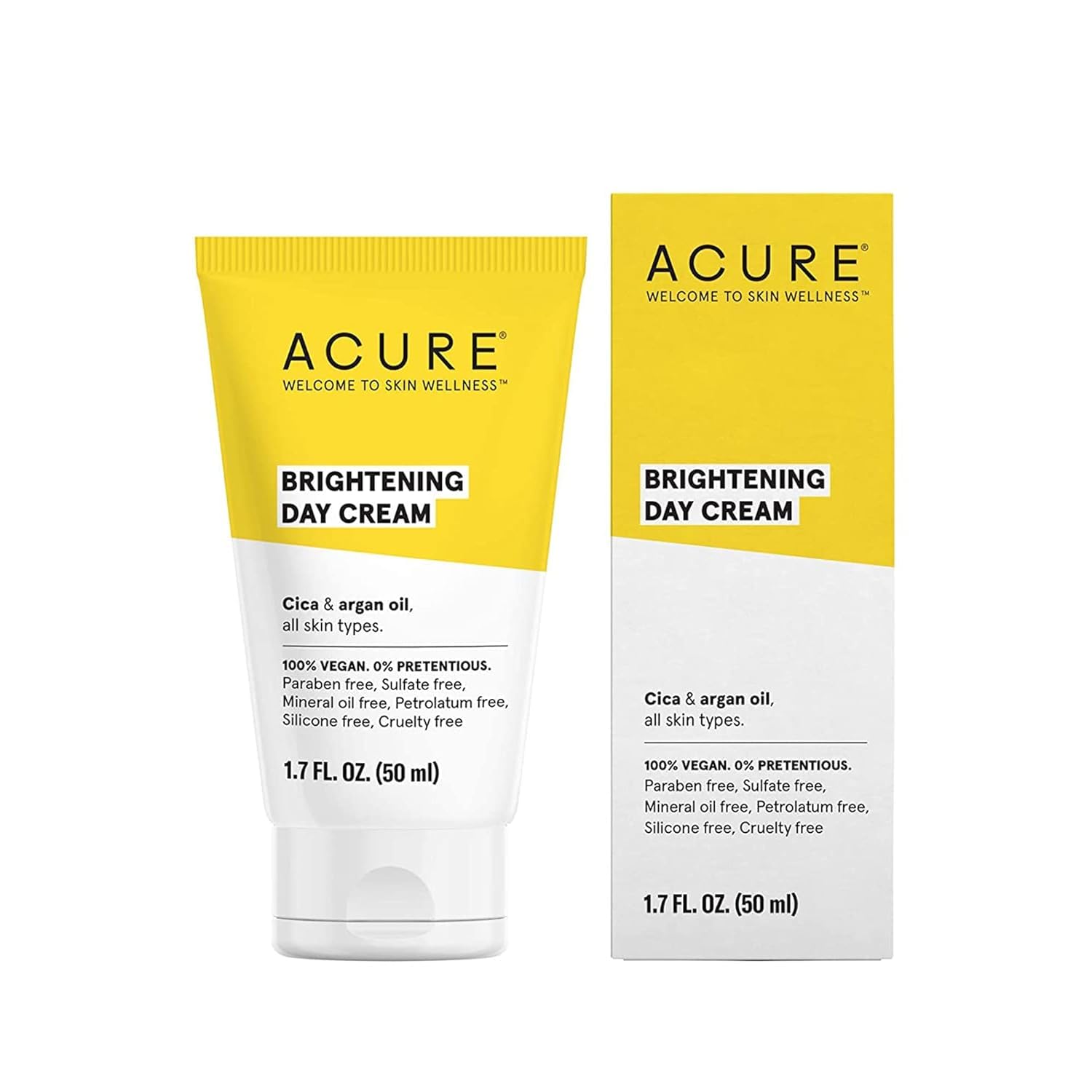 Crema De Día Acure Brightening Radiant Skin Cica Argan 50 Ml - Venta Internacional.