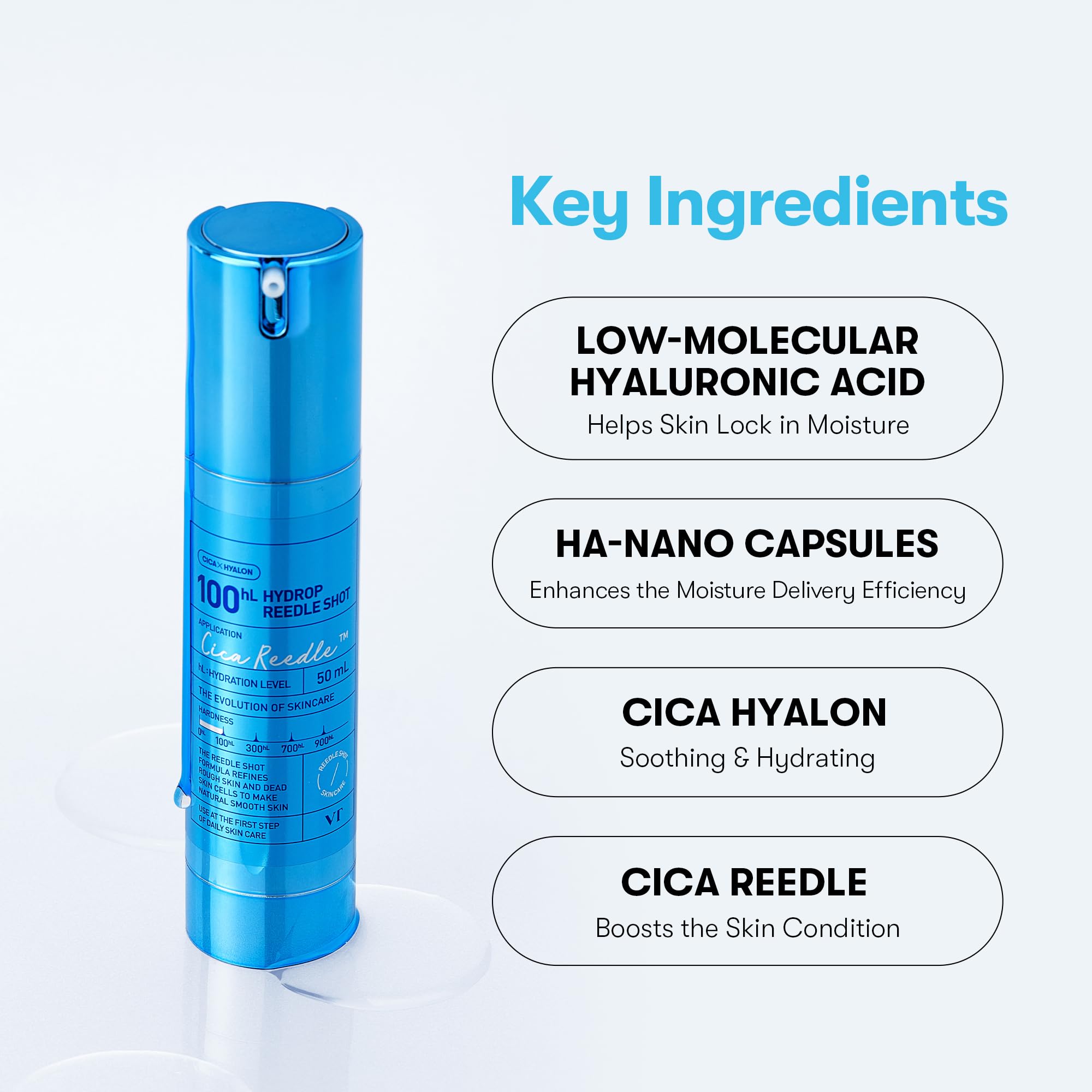 Foto 5 pulgar | Serum Vt Cosmetics Hydrop Reedle Shot  100 Hl  Ácido Hialurónico  50 Ml - Venta Internacional.