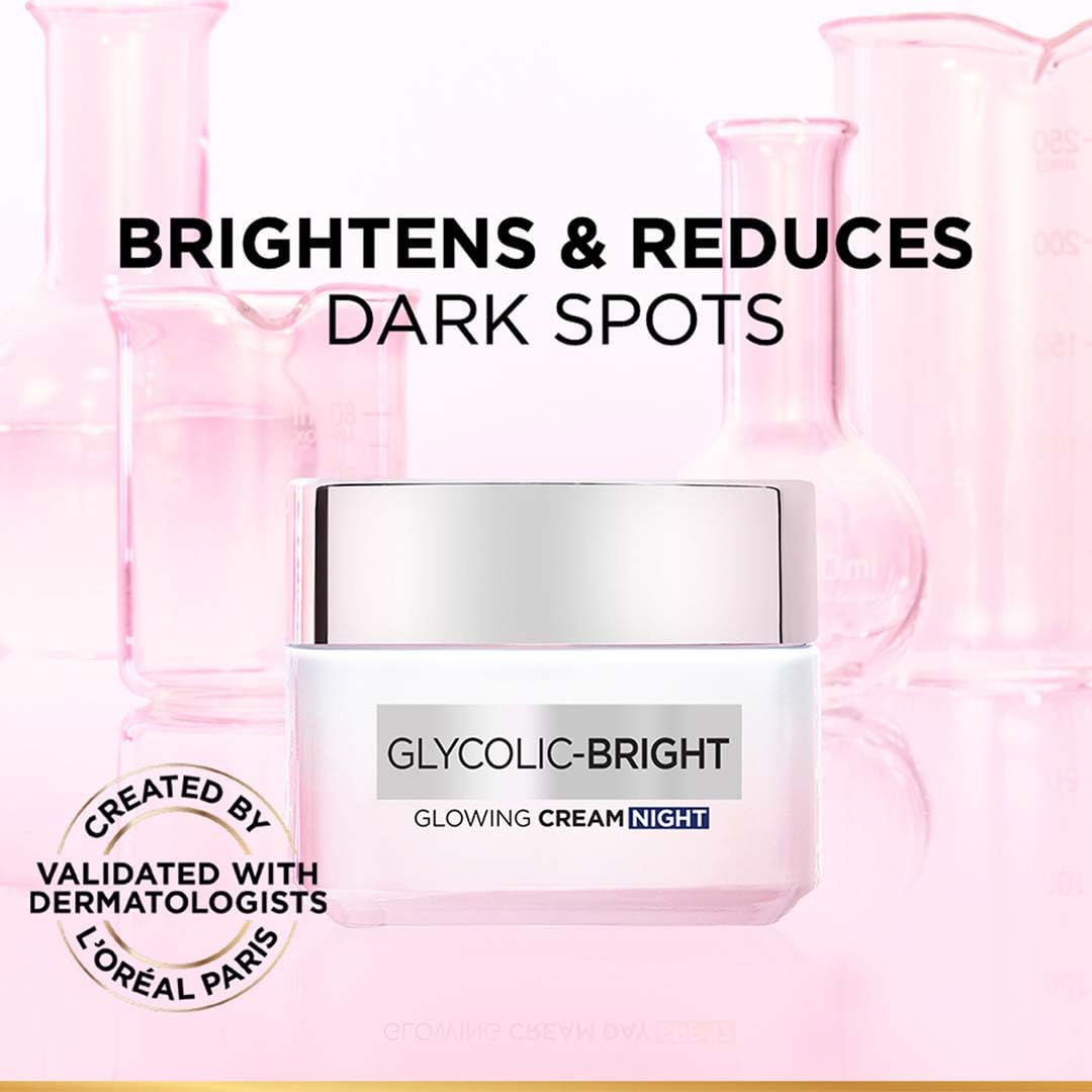 Foto 4 pulgar | Crema De Noche L'oreal Paris Glycolic Bright Glowing 15 Ml - Venta Internacional.