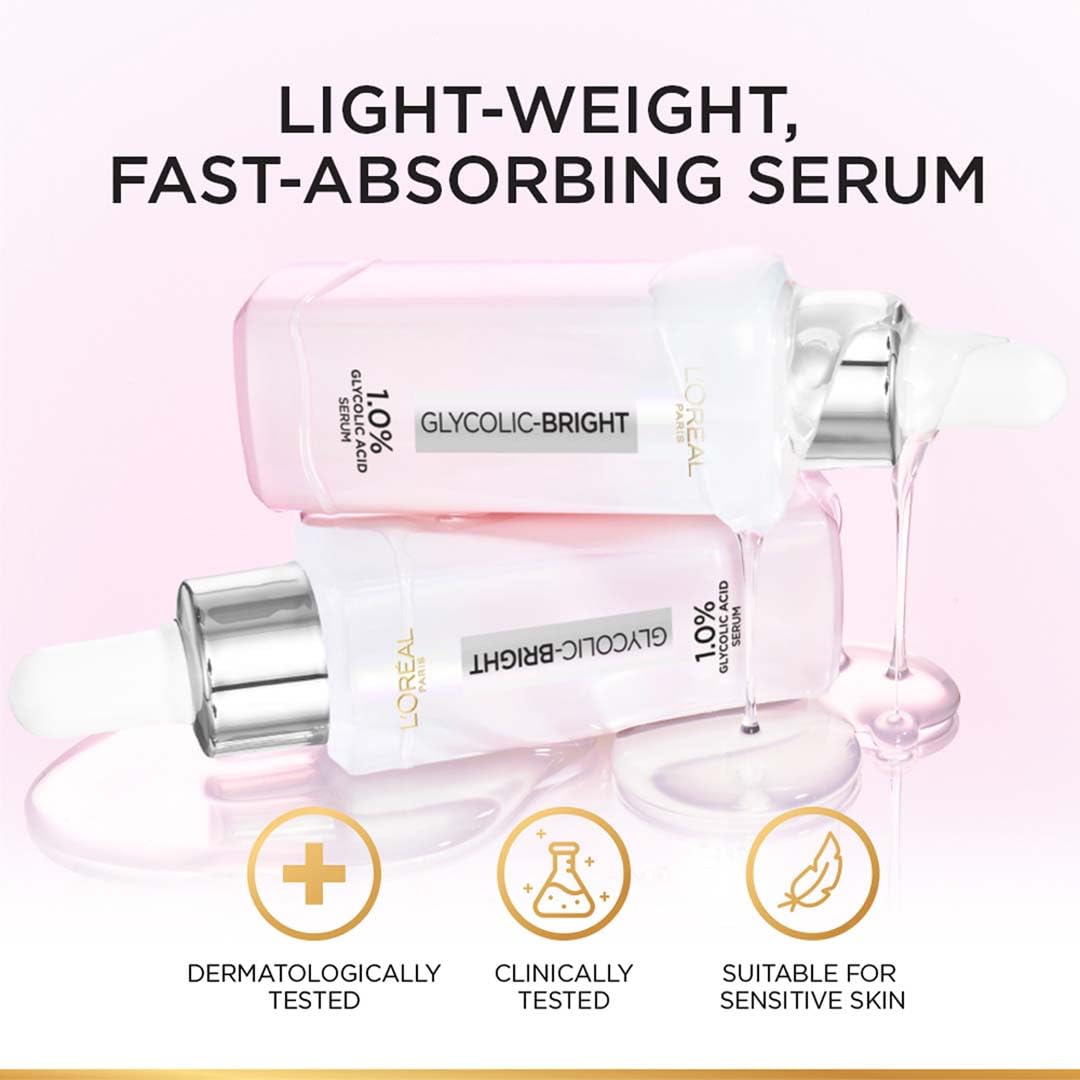 Foto 7 pulgar | Sérum L'oreal Paris Brightening 1% Ácido Glicólico 2% Niacinamida - Venta Internacional.