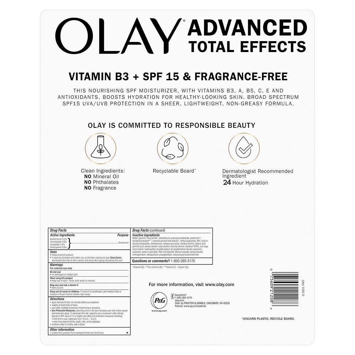 Foto 4 pulgar | Crema Hidratante Olay Advanced Total Effects Spf15 100 Ml - Venta Internacional.