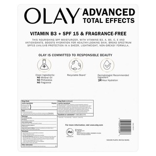 Foto 3 | Crema Hidratante Olay Advanced Total Effects Spf15 100 Ml - Venta Internacional.