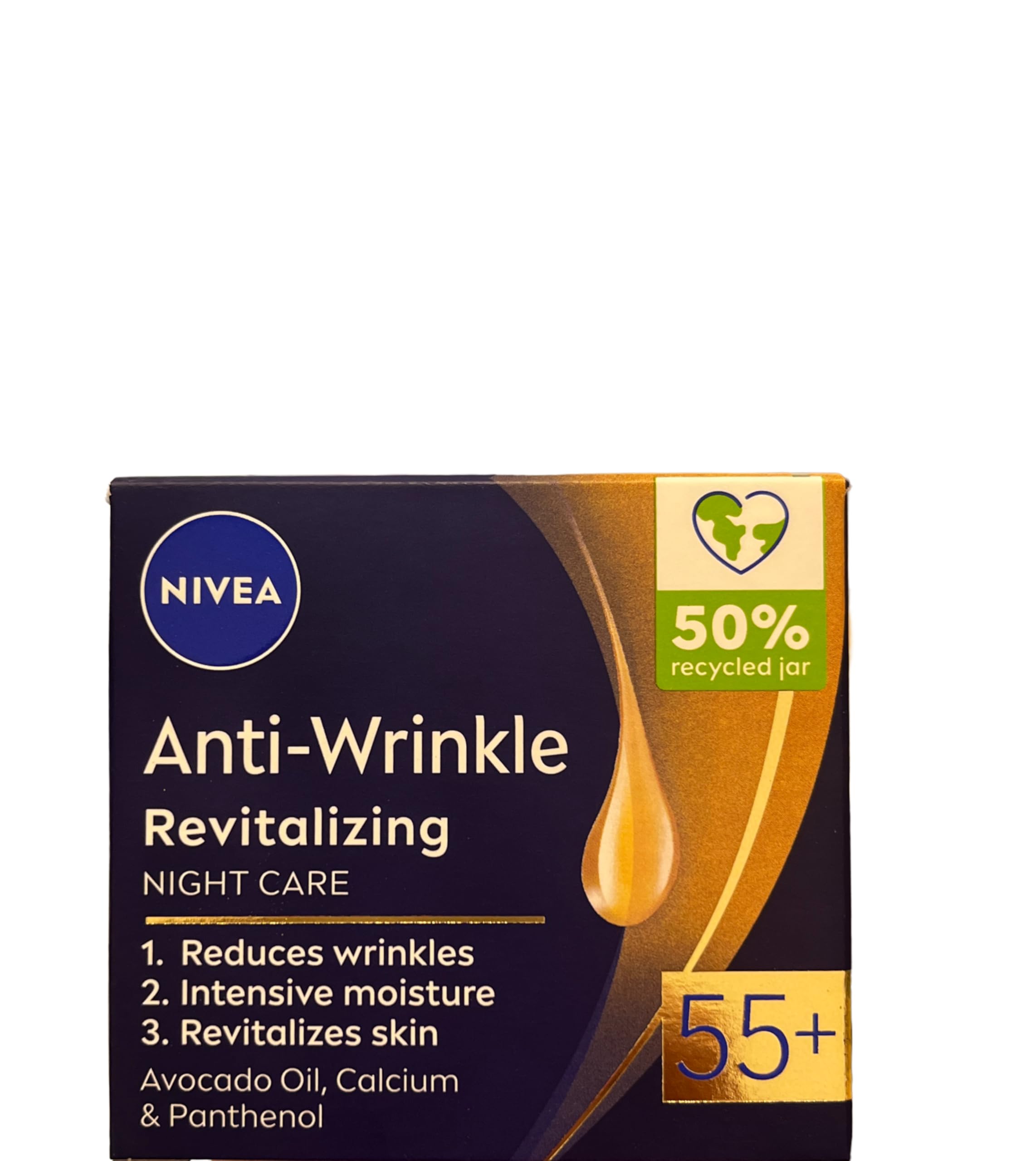 Crema Facial Nivea Antiarrugas + Revitalizante 55+ Con Aceite De Aguacate - Venta Internacional.