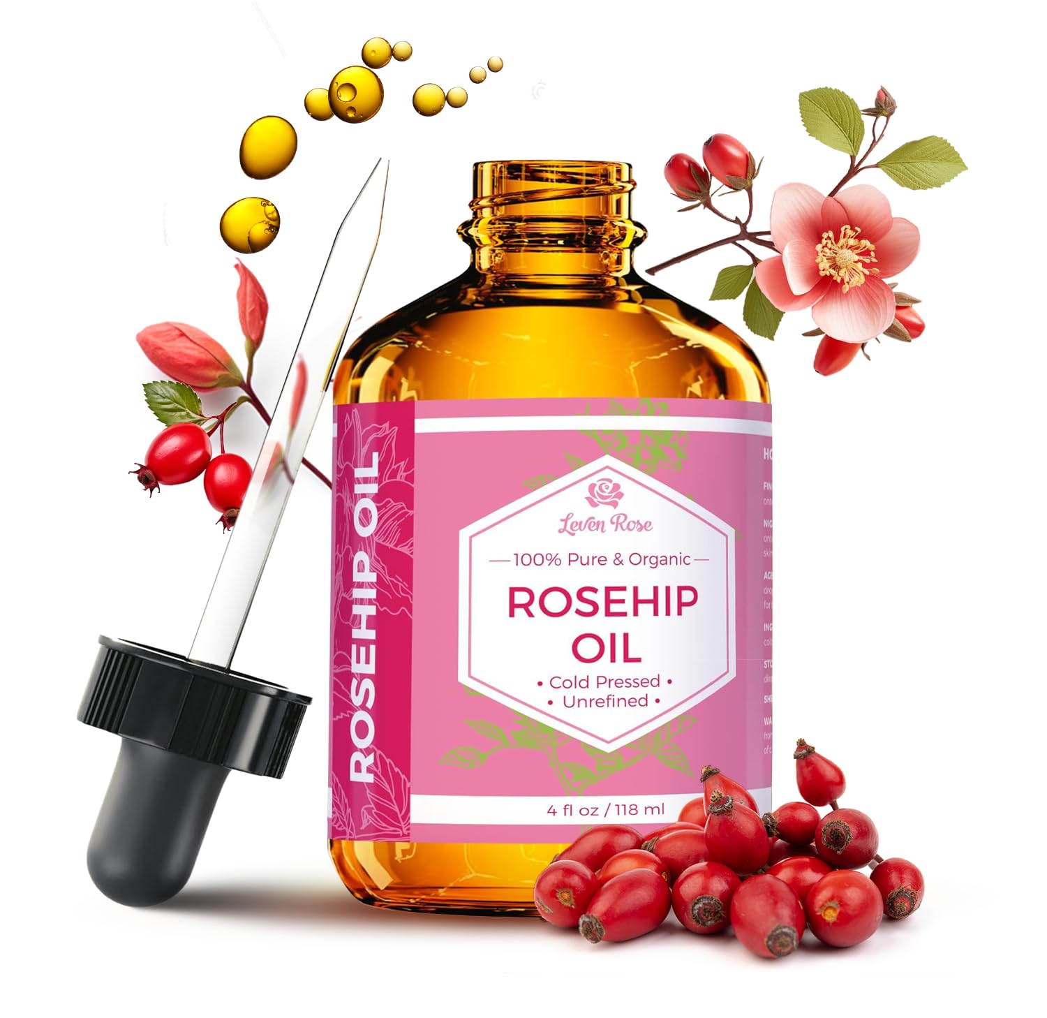 Foto 1 | Aceite Facial y Corporal Leven Rose 118 ml - Venta Internacional