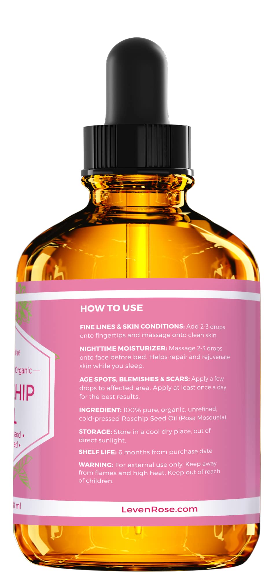 Foto 5 pulgar | Aceite Facial y Corporal Leven Rose 118 ml - Venta Internacional