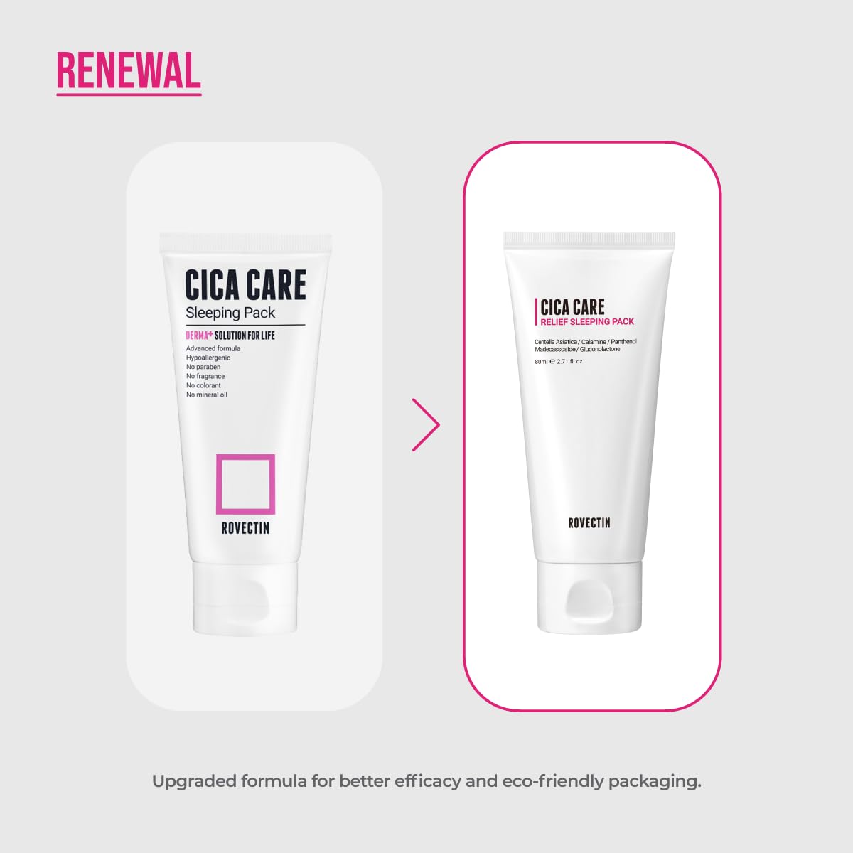 Foto 3 pulgar | Paquete Para Dormir Rovectin Cica Care Relief Con Centella Asiática 80 Ml - Venta Internacional.