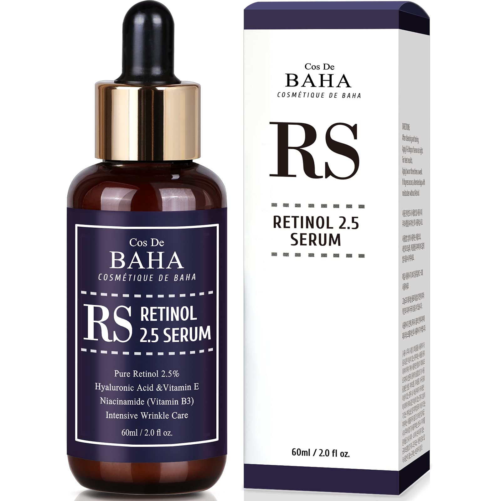 Foto 2 pulgar | Serum Cos De Baha  Solución De Retinol Al 2 5% Con Vitamina E  60 Ml - Venta Internacional.