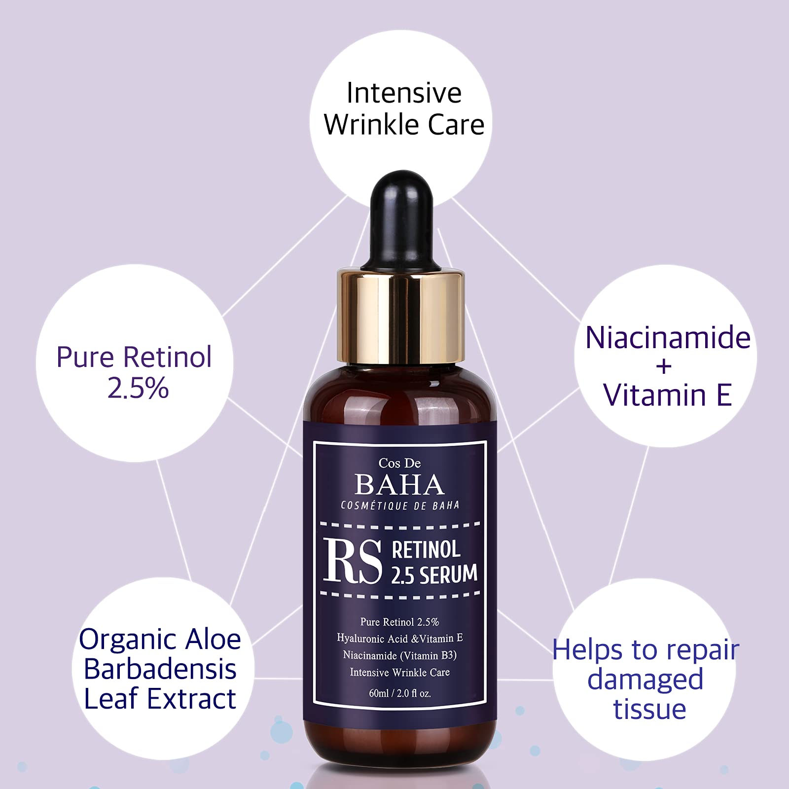Foto 3 pulgar | Serum Cos De Baha  Solución De Retinol Al 2 5% Con Vitamina E  60 Ml - Venta Internacional.
