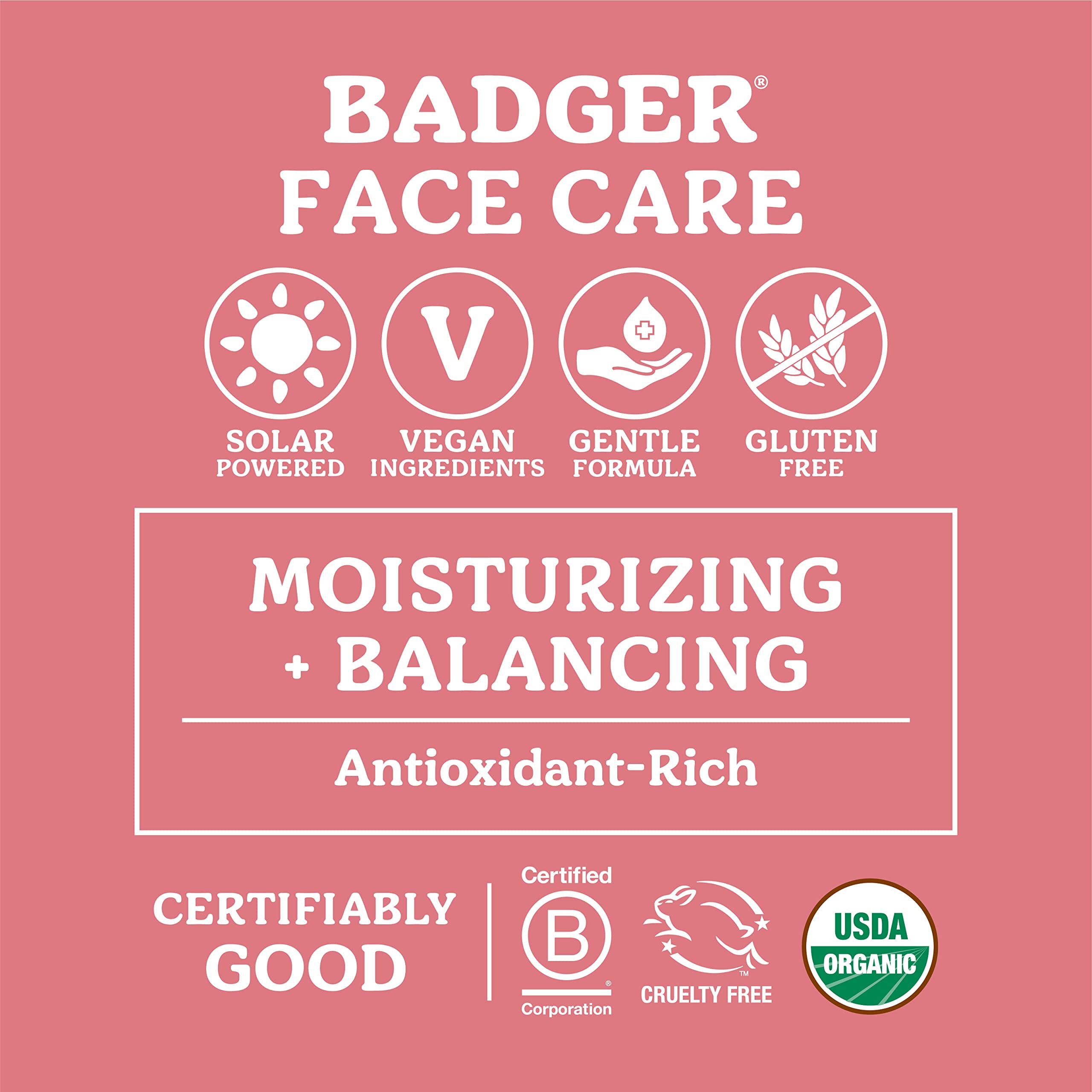 Foto 5 pulgar | Aceite Facial Badger Rose  30 Ml  Hidratante 100% Orgánico  Vegano - Venta Internacional.