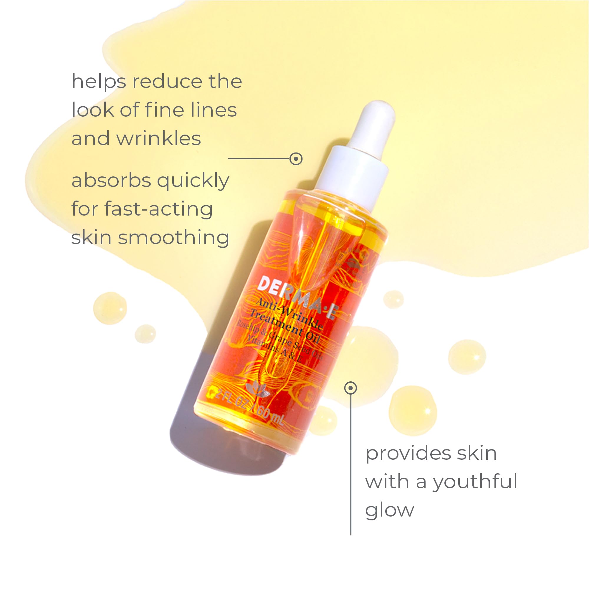 Foto 2 | Aceite Facial Antienvejecimiento Derma E Antiarrugas Con Vitamina A Y E 60 Ml - Venta Internacional.