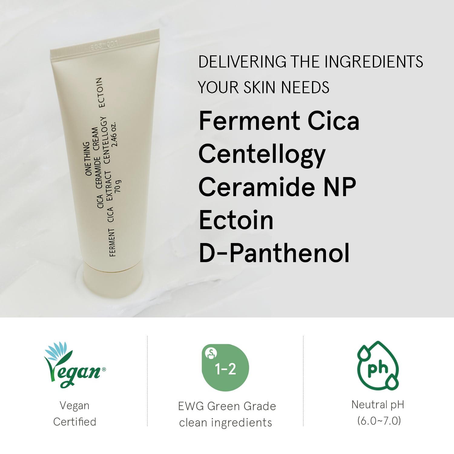 Foto 4 pulgar | Crema Hidratante One Thing Cica Ceramide  73 Ml  Vegana - Venta Internacional.