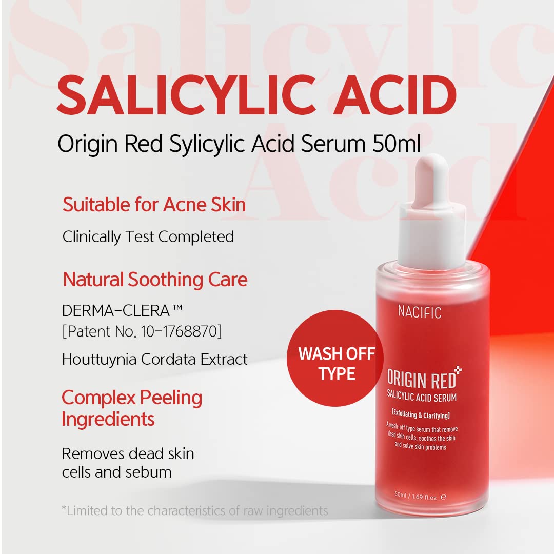 Foto 2 | Sérum De Ácido Salicílico Rojo De Origen Nacific  50 Ml  Para Problemas De La Piel - Venta Internacional.