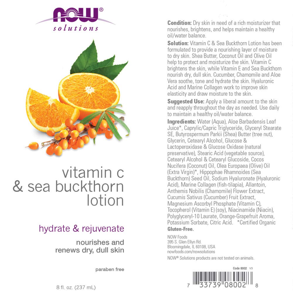Foto 3 pulgar | Lotion Now Solutions Vitamina C Y Espino Amarillo 240 Ml - Venta Internacional.
