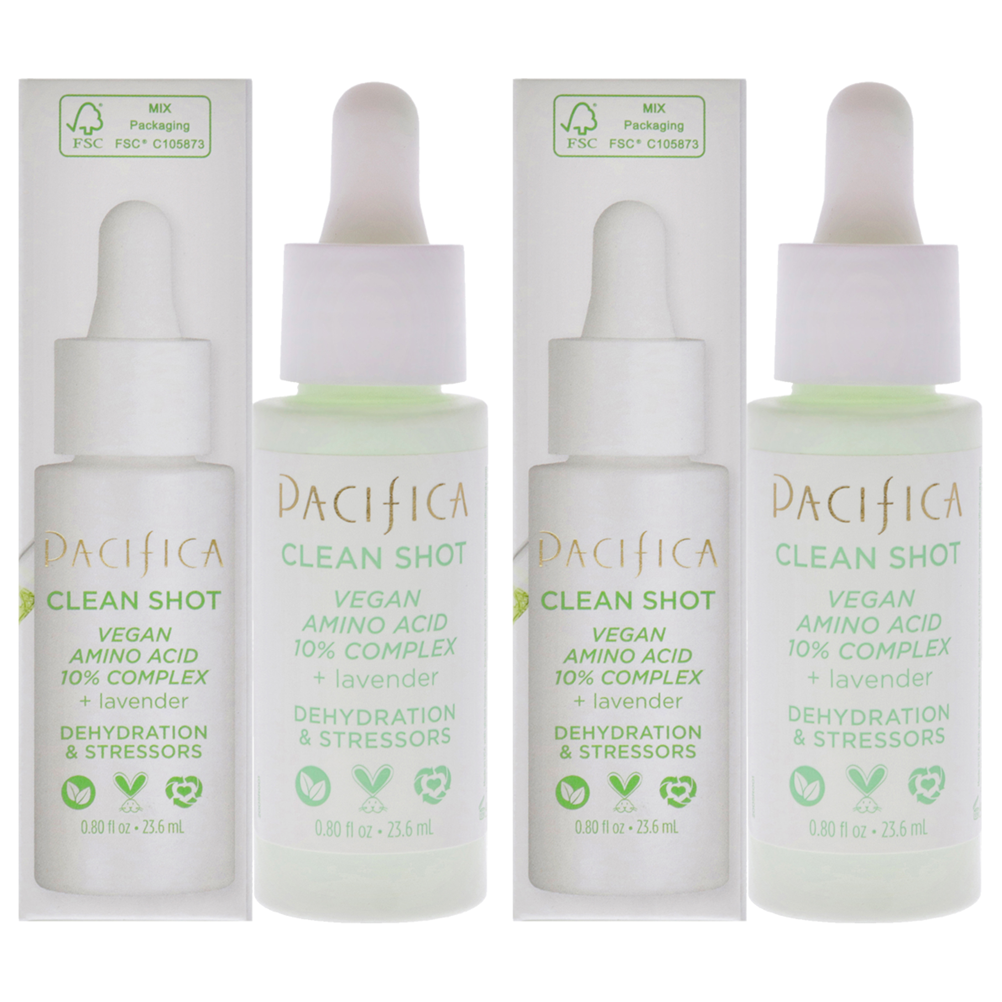 Foto 2 pulgar | Serum Pacifica Clean Shot  Complejo Vegano De Aminoácidos Al 10%  X2 - Venta Internacional.