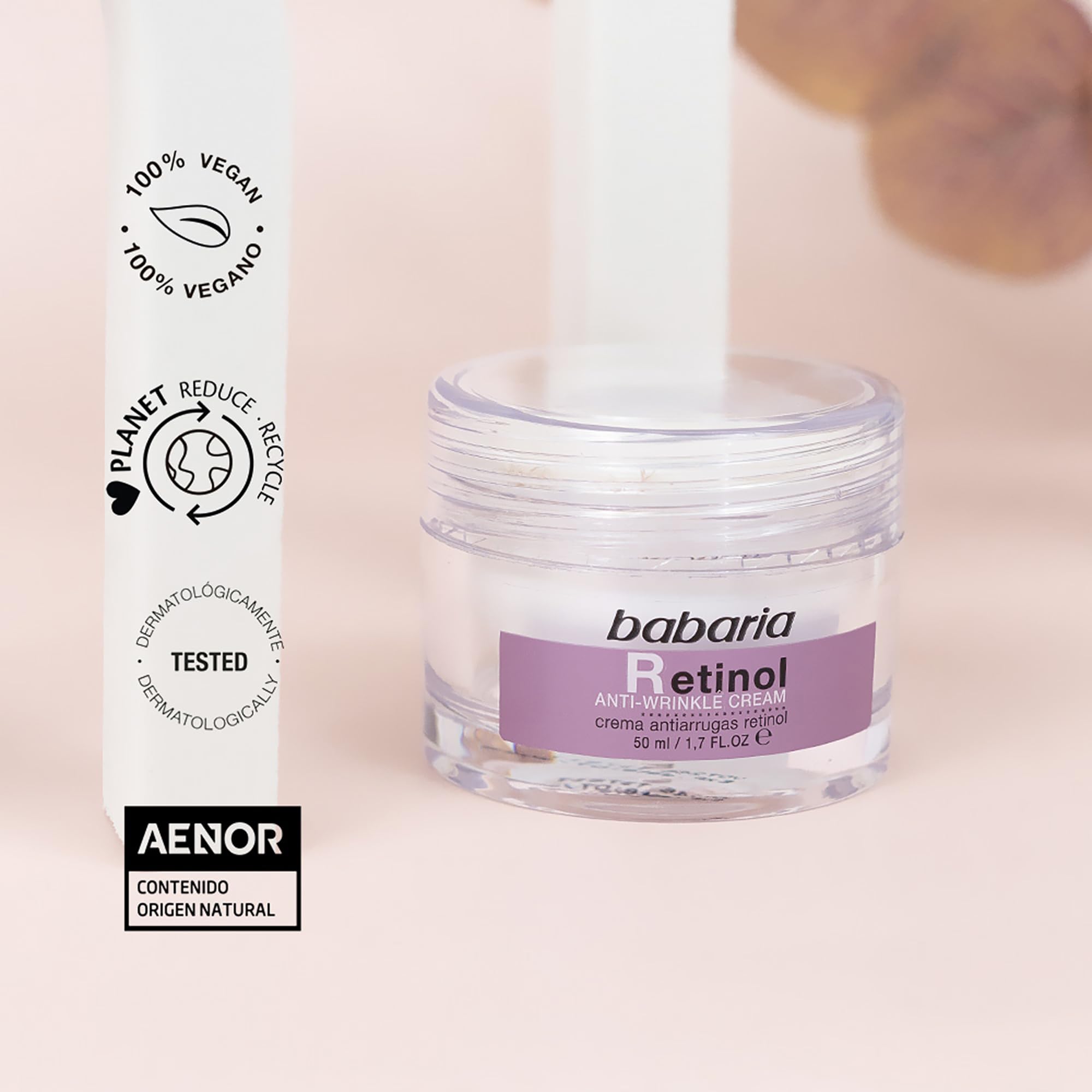 Foto 4 pulgar | Crema Hidratante Facial De Noche Babaria Retinol Con Ácido Hialurónico - Venta Internacional.