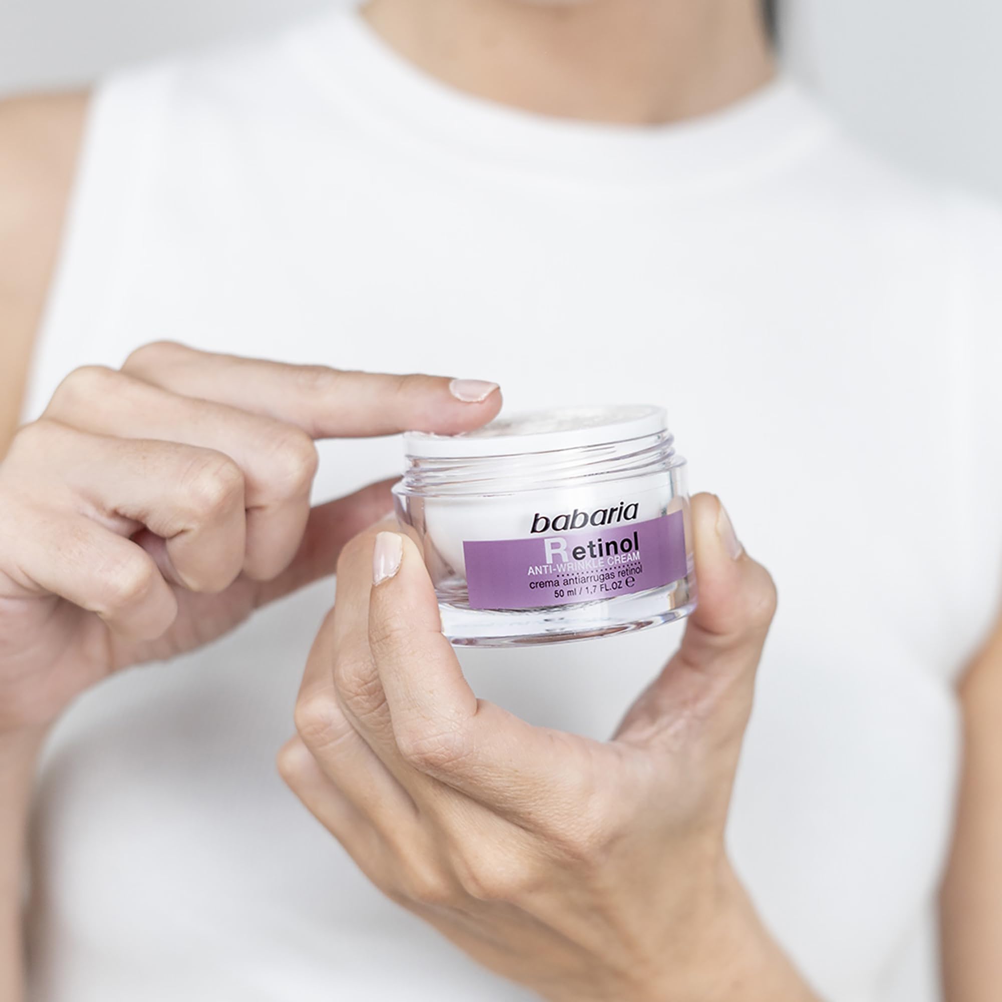 Foto 5 pulgar | Crema Hidratante Facial De Noche Babaria Retinol Con Ácido Hialurónico - Venta Internacional.