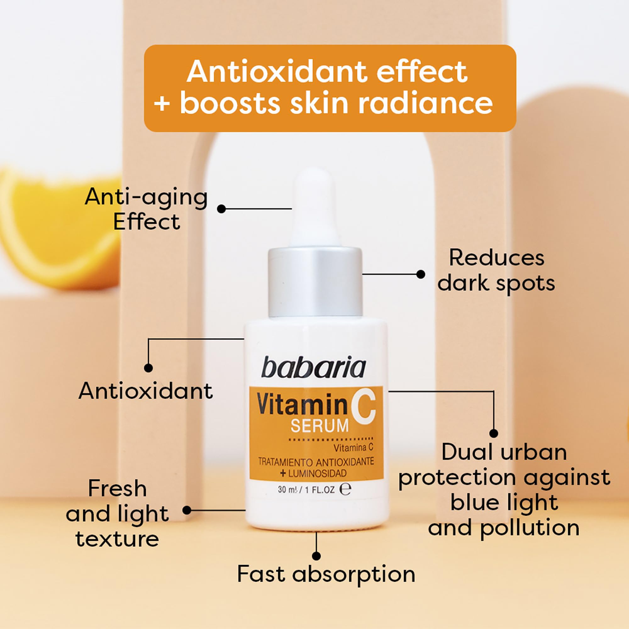 Foto 3 pulgar | Sérum Facial Babaria Con Vitamina C Antienvejecimiento Para Manchas Oscuras  2 Unidades - Venta Internacional.