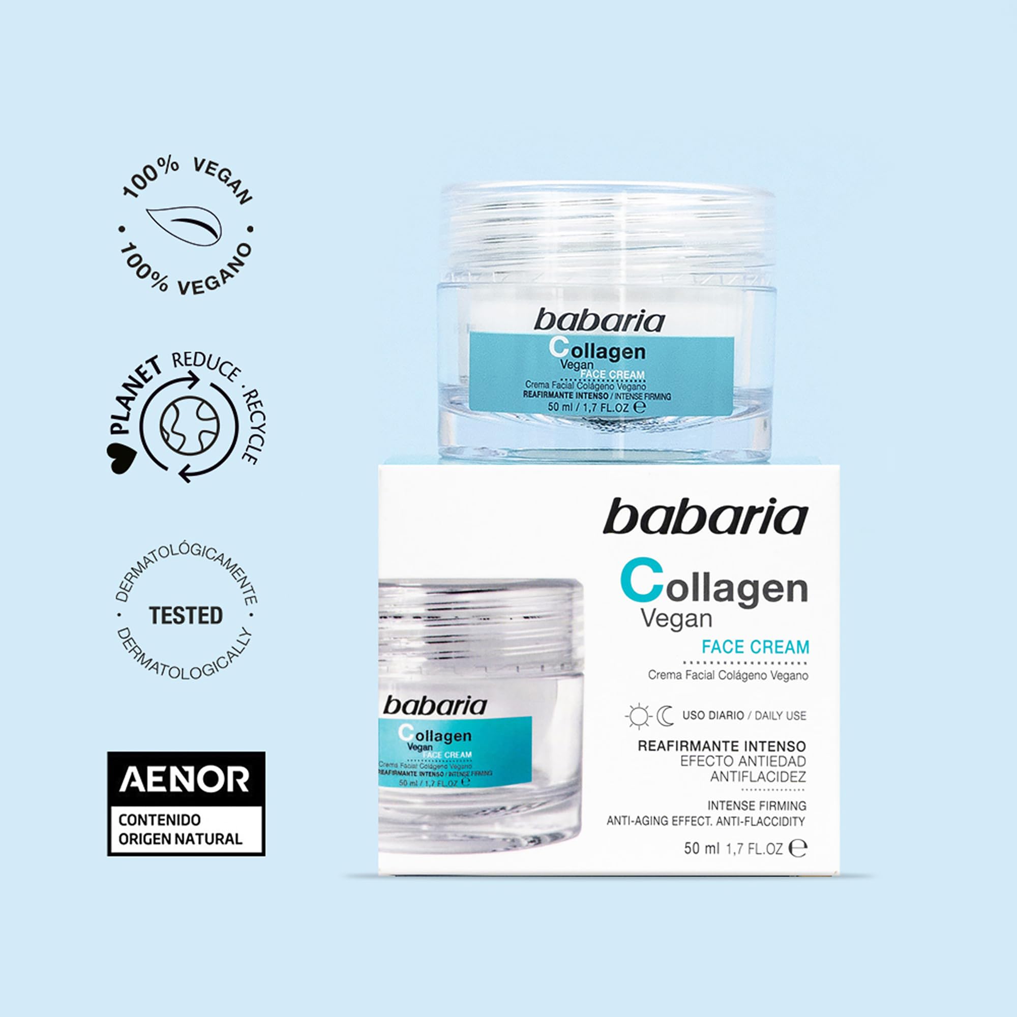 Foto 5 | Crema Facial Hidratante Babaria  Antienvejecimiento 2 Pack - Venta Internacional