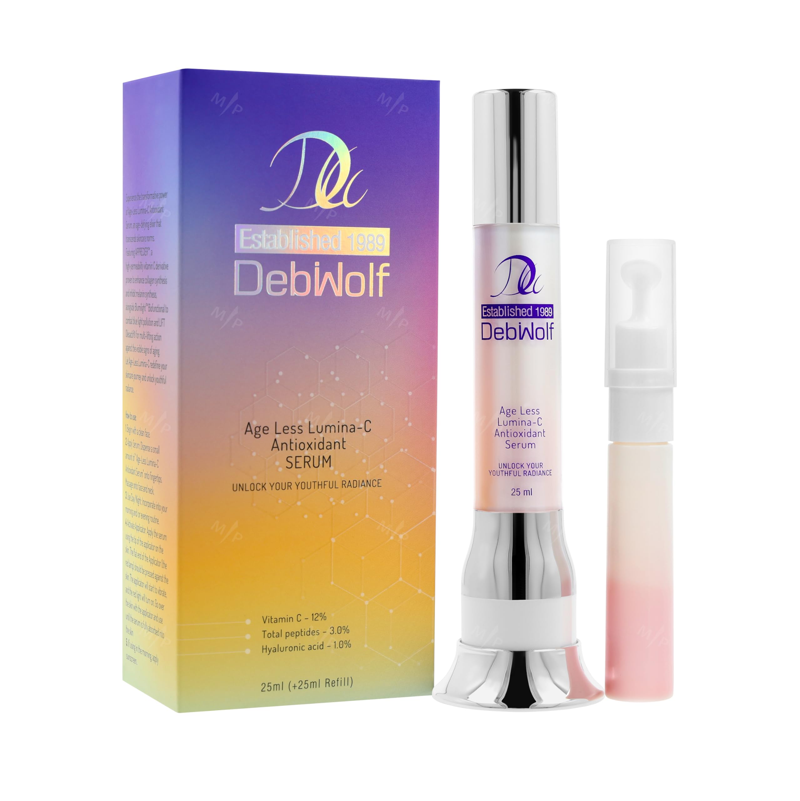 Sérum Debiwolf Con Ácido Hialurónico Y Vitamina C  25 Ml  Con Recambio - Venta Internacional.