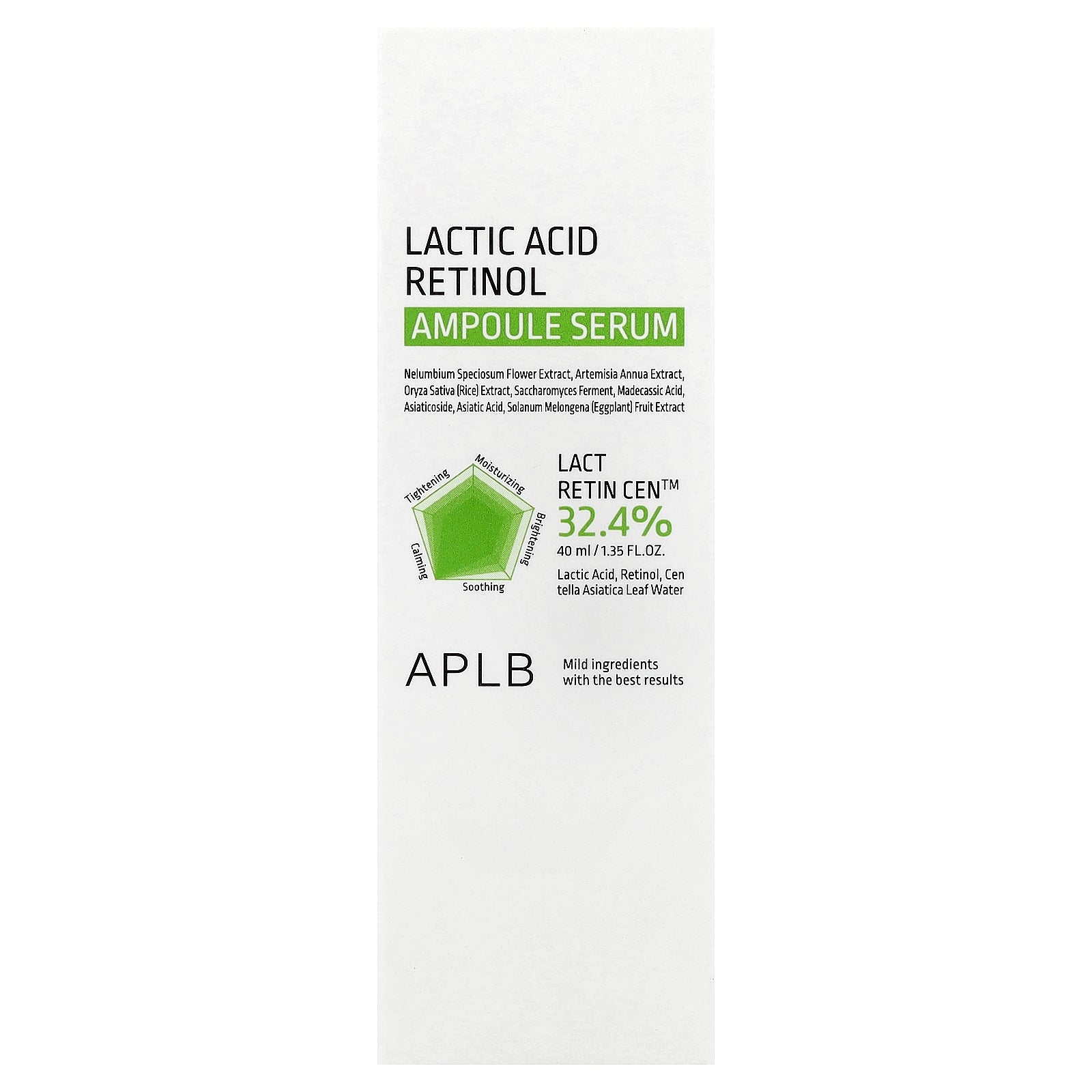 Foto 3 pulgar | Ampolla De Retinol De Ácido Láctico Serum Aplb 40 Ml - Venta Internacional.