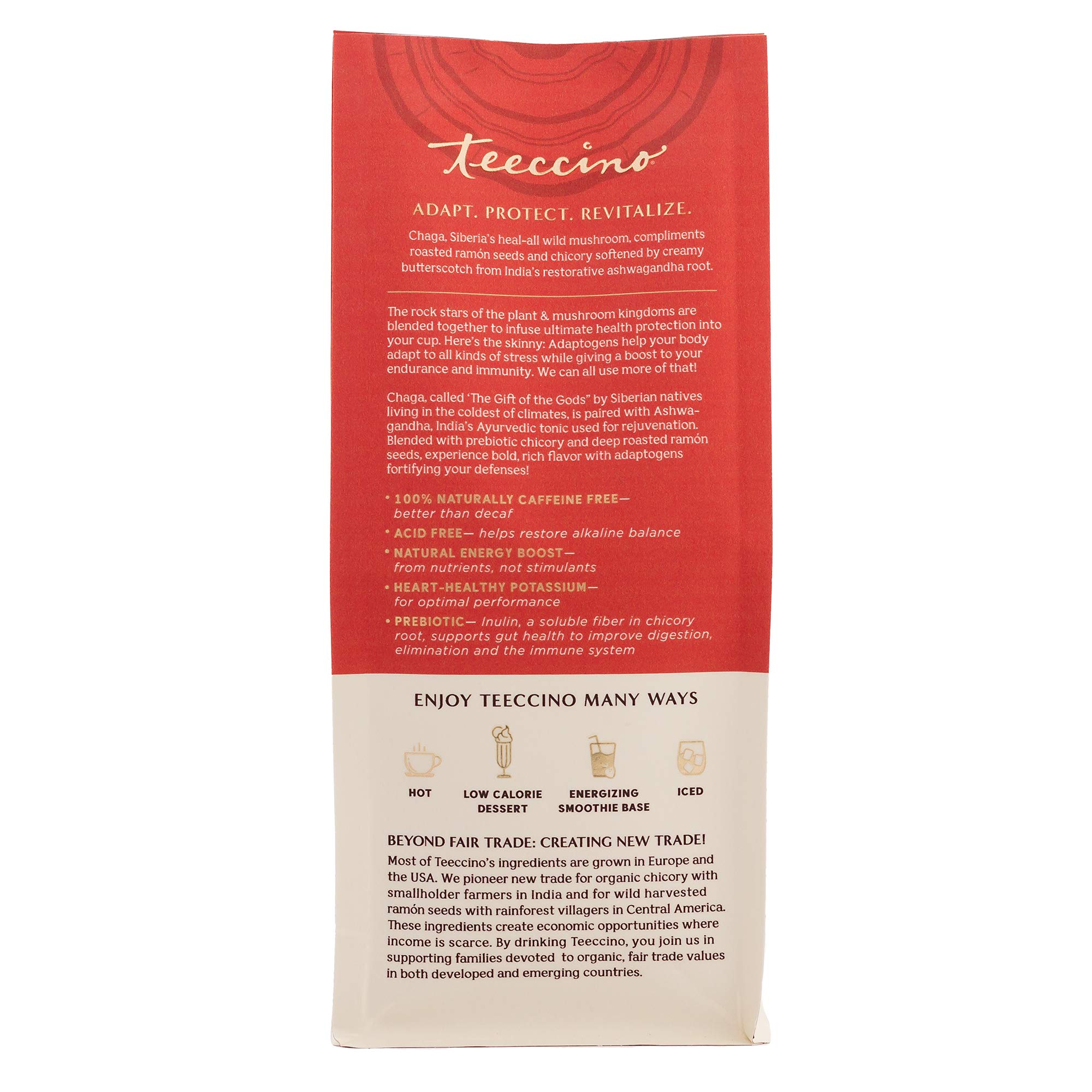 Foto 2 | Alternativa Al Café Teeccino Chaga Ashwagandha  300 Ml  Caramelo - Venta Internacional.