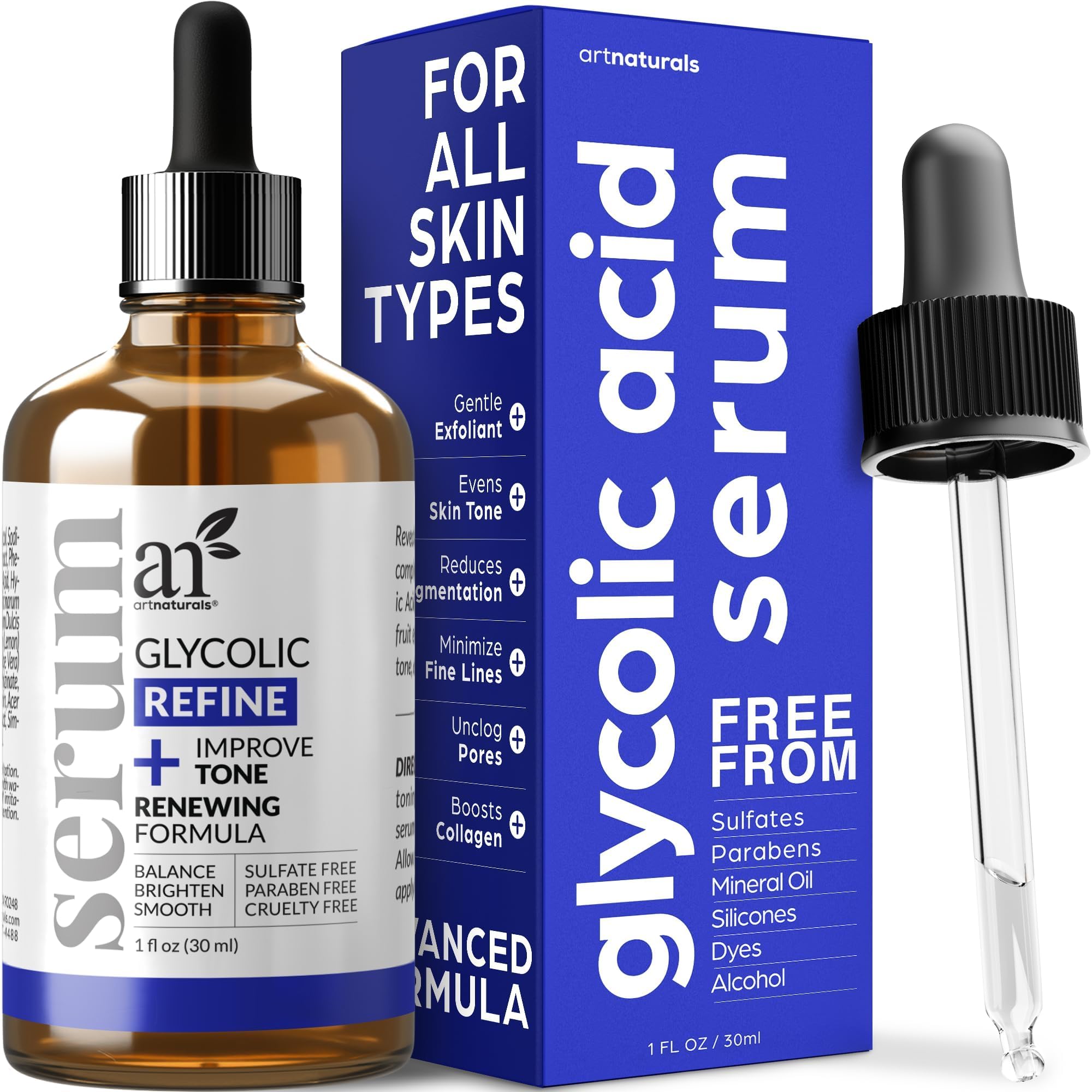 Sérum Glicólico Serum Artnaturals 30 Ml Con Vitamina C Y Aloe - Venta Internacional.
