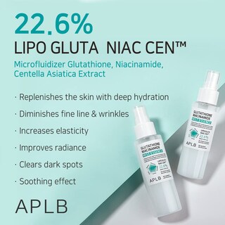 Foto 3 | Mist Essence Aplb Lipo Gluta Niac Cen 22 6% Con Glutatión 1000 Ppm Y Niacinamida 20 000 Ppm - Venta Internacional.