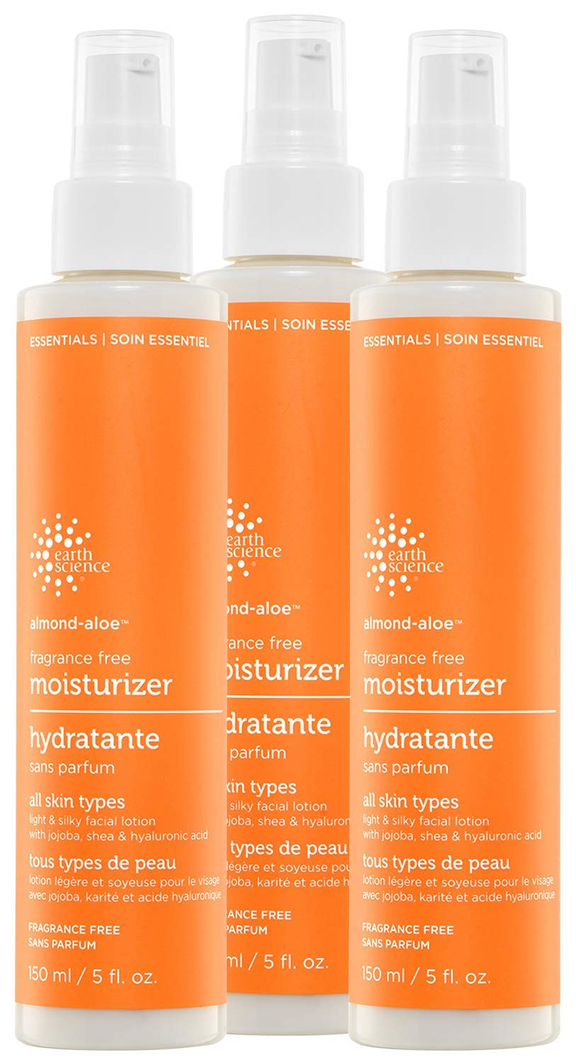 Crema Hidratante Earth Science  Sin Fragancia  Almendra Y Aloe  150 Ml  X3 - Venta Internacional.