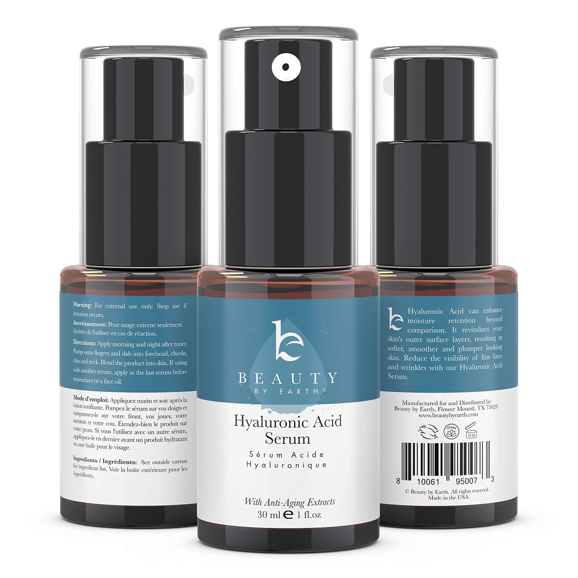 Foto 7 | Sérum Facial Beauty By Earth Con Ácido Hialurónico Y Aloe Vera 60 Ml - Venta Internacional.