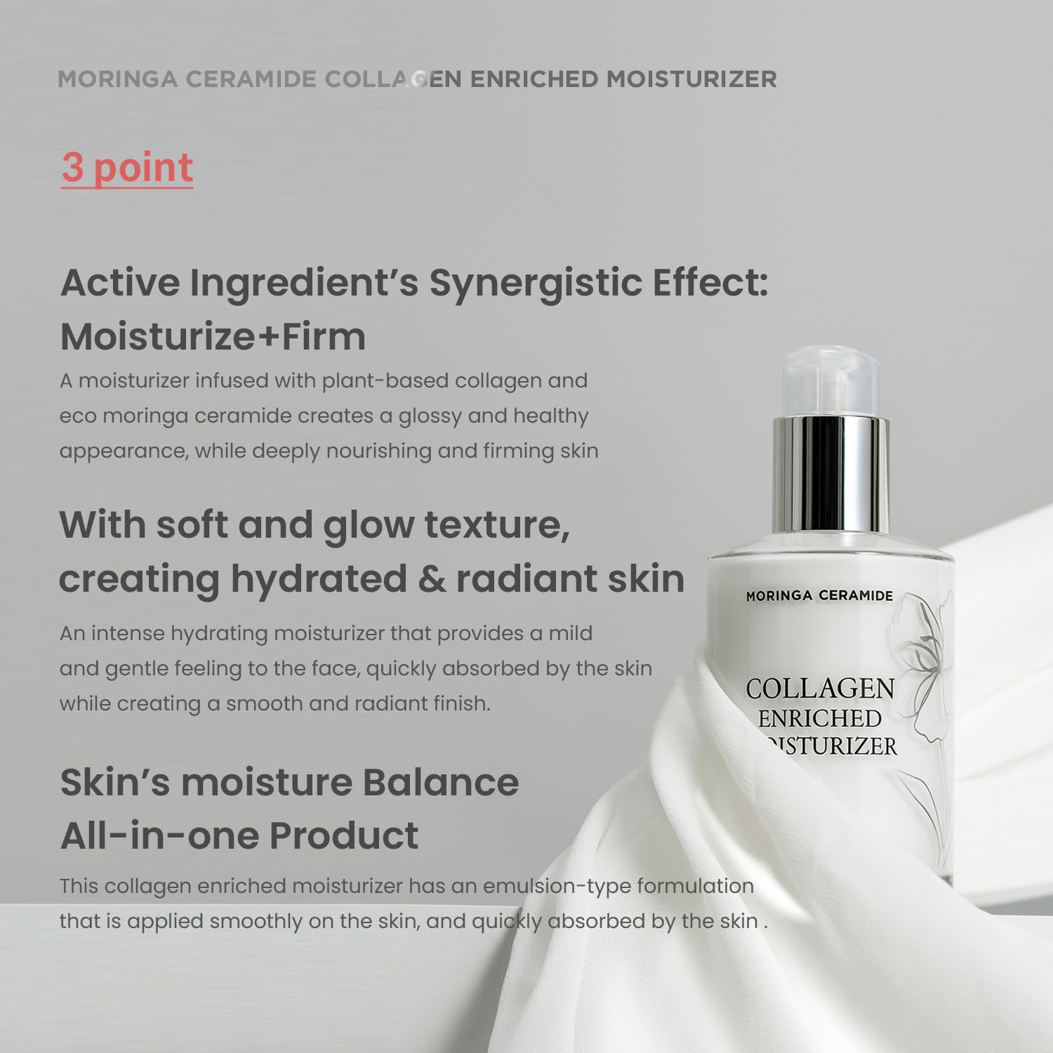 Foto 4 pulgar | Crema Hidratante Heimish  Ceramida Y Colágeno De Moringa  120 Ml - Venta Internacional.