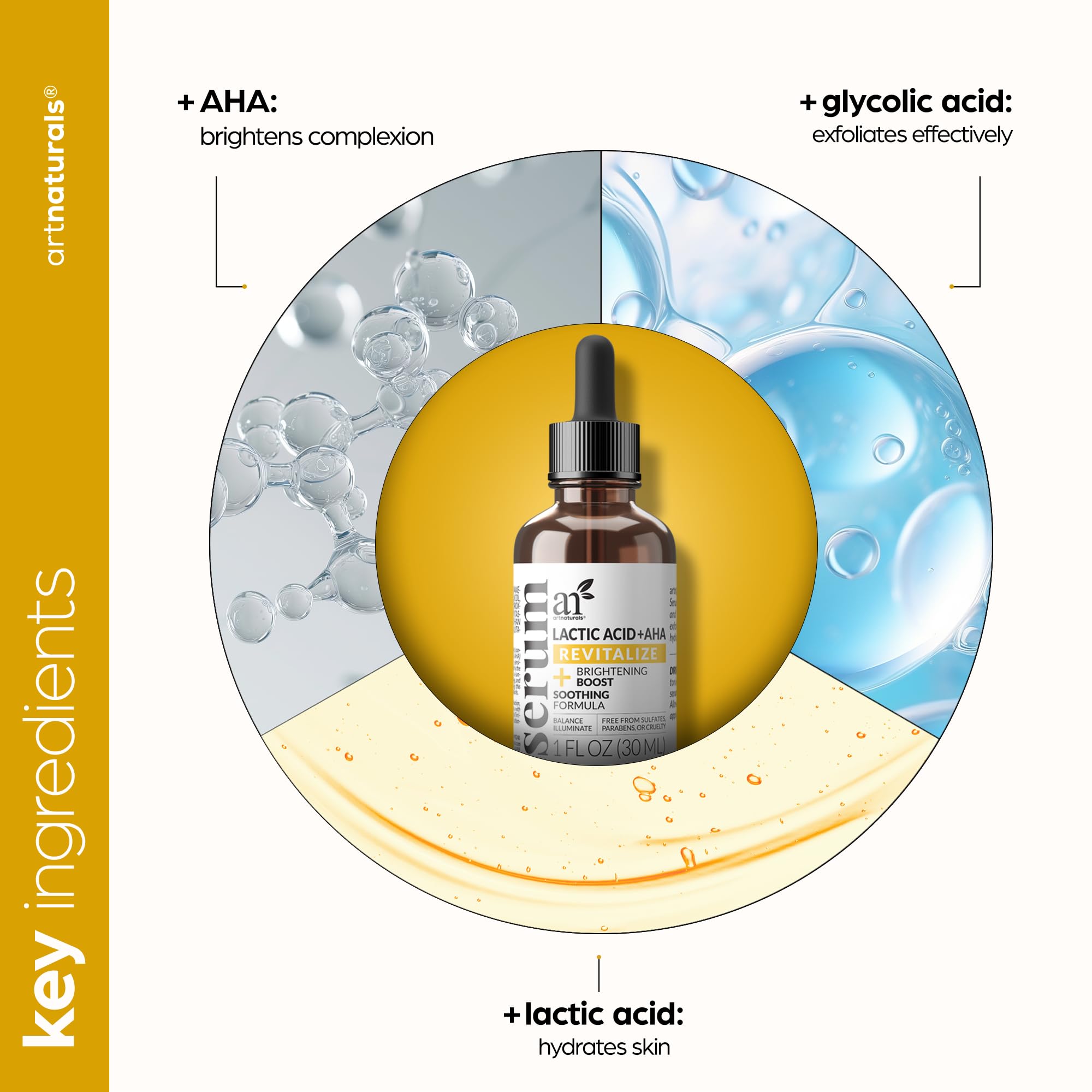 Foto 5 pulgar | Sérum Facial Artnaturals Ácido Láctico Y Aha Iluminador  30 Ml - Venta Internacional.