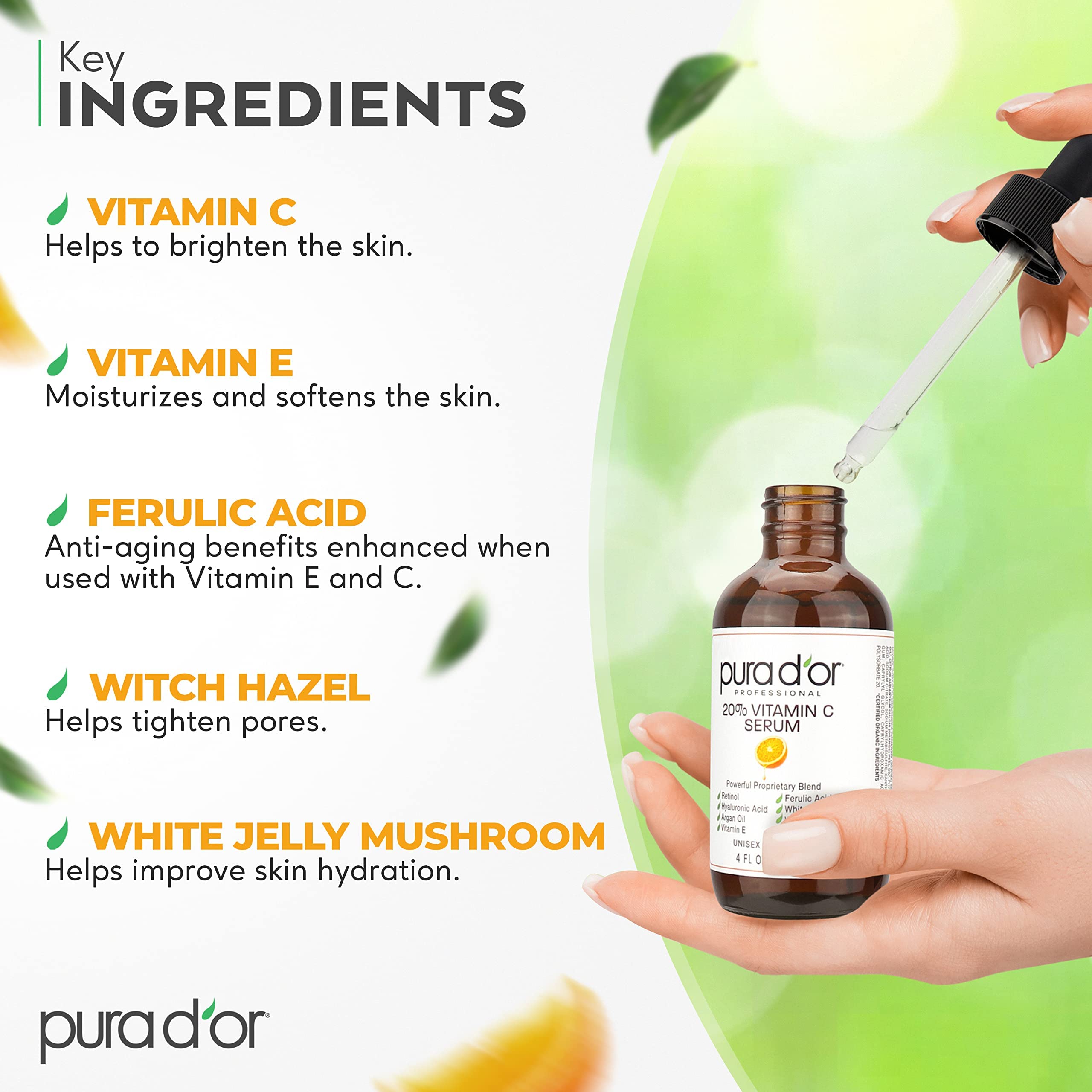 Foto 6 pulgar | Sérum Pura D'or Con 20% De Vitamina C Ligero  120 Ml  Para Rostro Y Ojos - Venta Internacional.