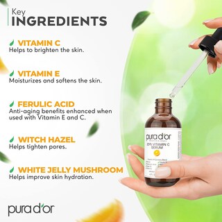 Foto 5 | Sérum Pura D'or Con 20% De Vitamina C Ligero 120 Ml Para Rostro Y Ojos - Venta Internacional.