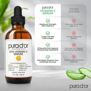Foto 6 | Sérum Pura D'or Con 20% De Vitamina C Ligero 120 Ml Para Rostro Y Ojos - Venta Internacional.