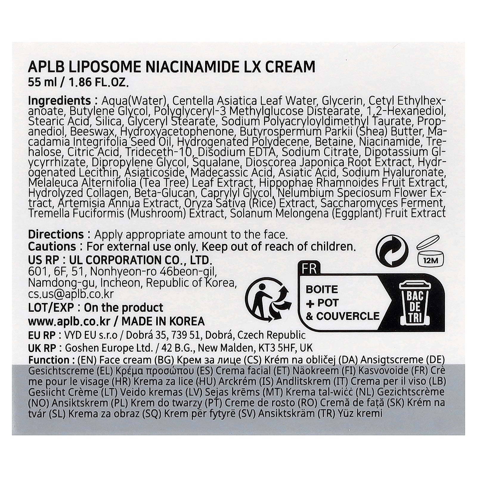 Foto 3 | Crema Aplb Niacinamida Liposomal Lx 55 Ml - Venta Internacional.