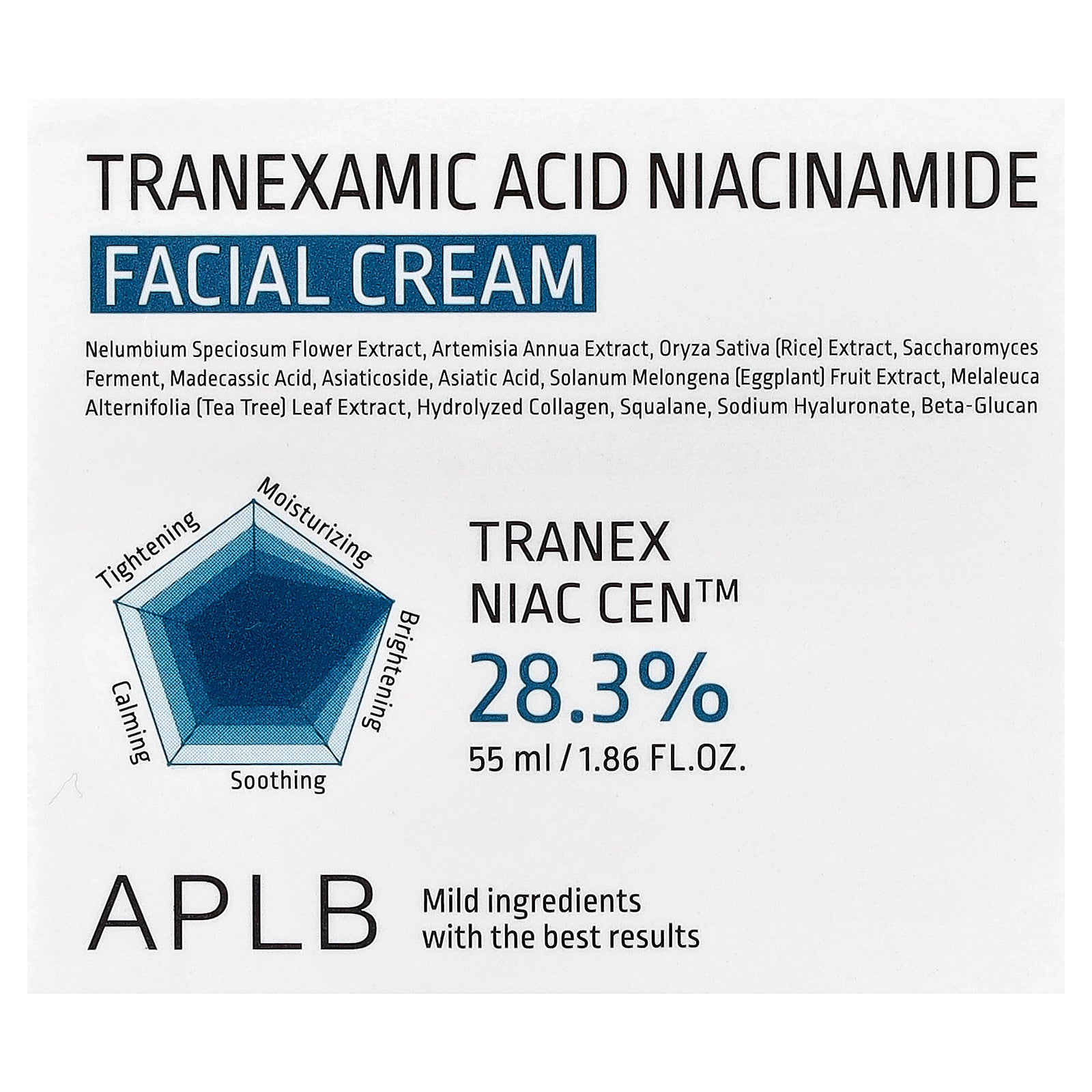 Foto 3 pulgar | Crema Facial Aplb Ácido Tranexámico Y Niacinamida  55 Ml - Venta Internacional.