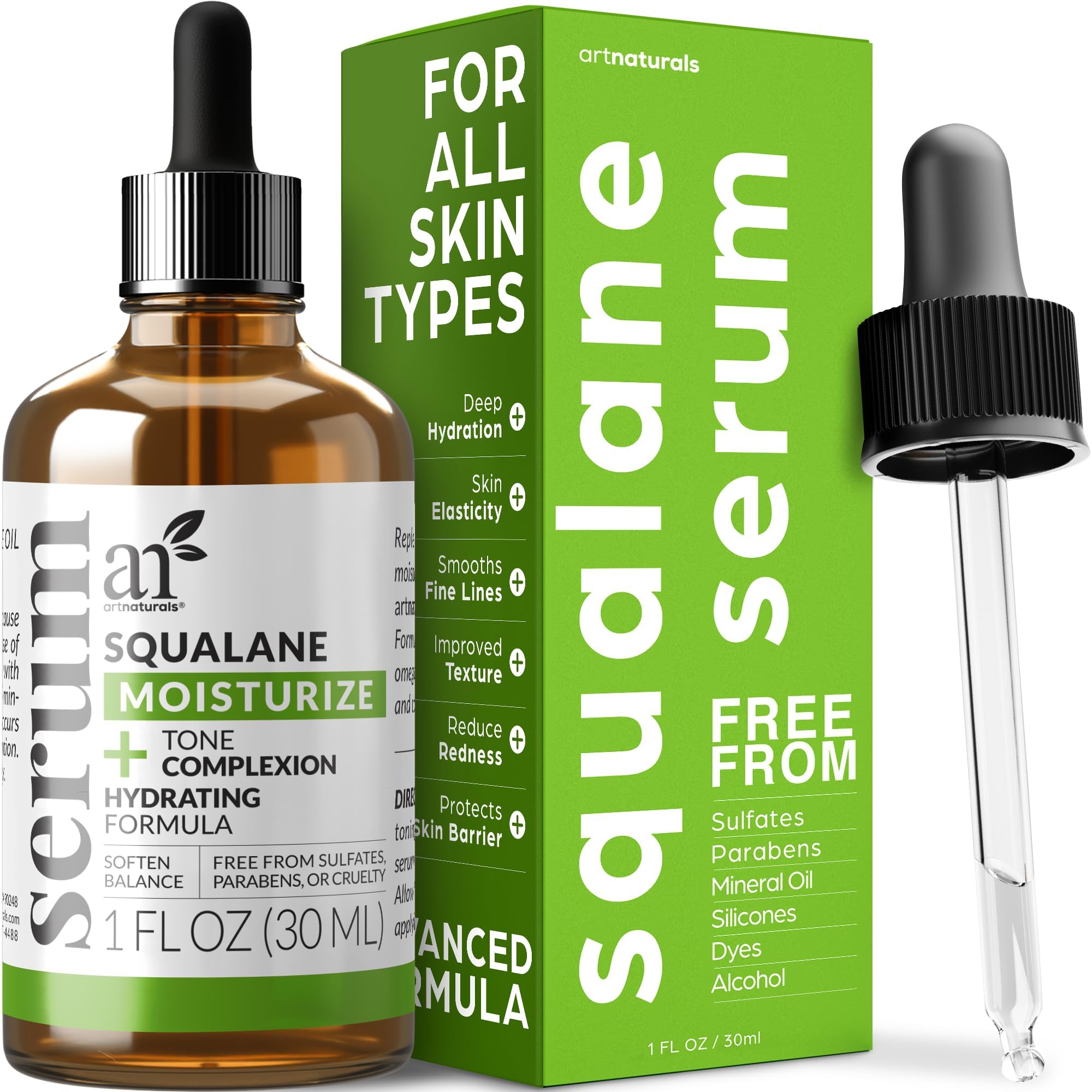 Aceite Facial Artnaturals  Aceite De Escualano  30 Ml  Prensado En Frío - Venta Internacional.