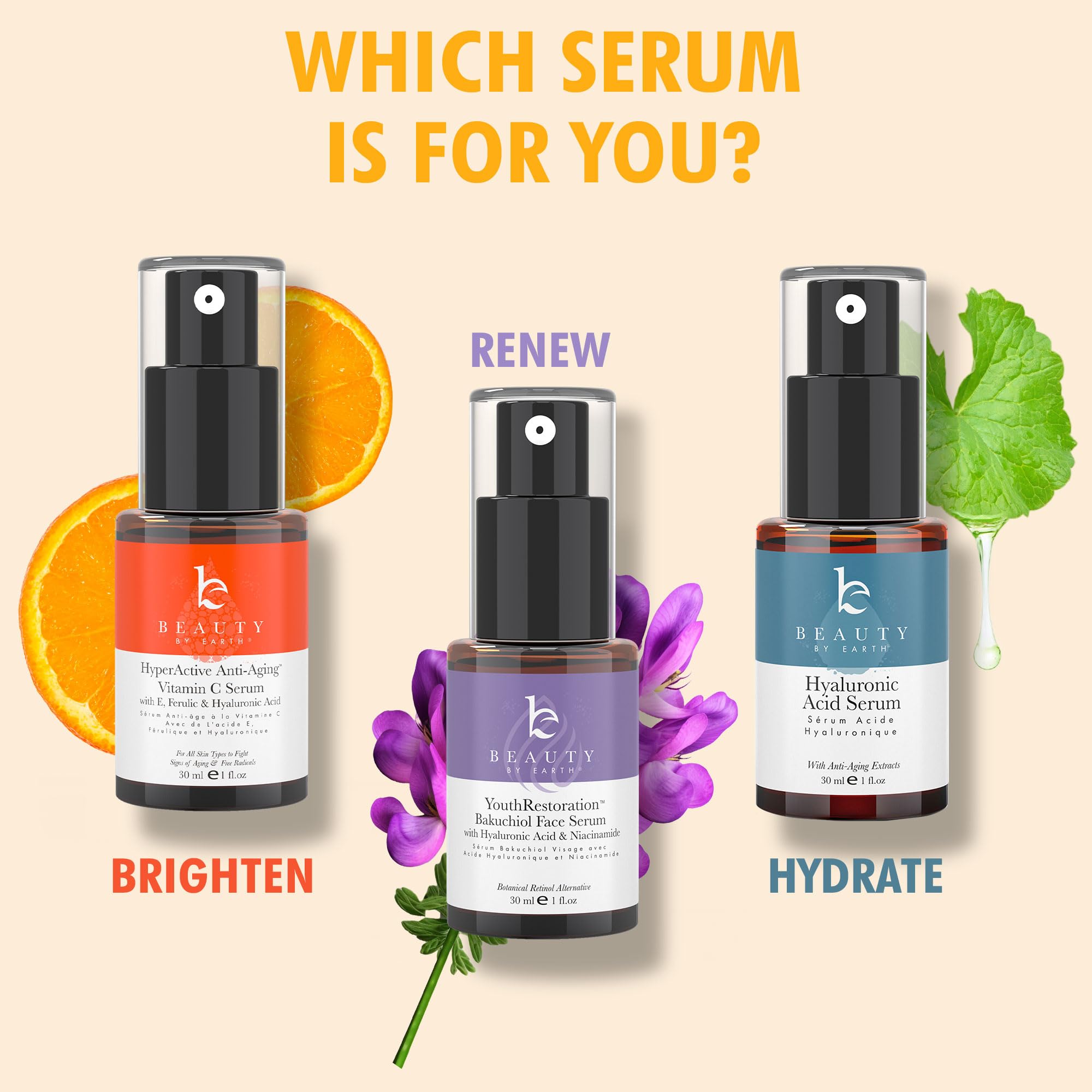 Foto 7 pulgar | Serum Beauty By Earth Vitamina C Con Ácido Hialurónico 60 Ml - Venta Internacional.