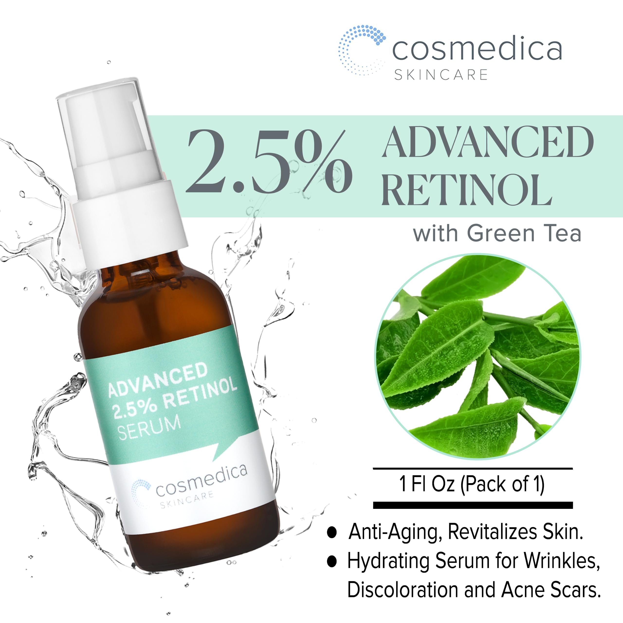 Foto 3 pulgar | Sérum Cosmedica Skincare Advanced Con Retinol Al 2 5%  30 Ml  Con Té Verde - Venta Internacional.