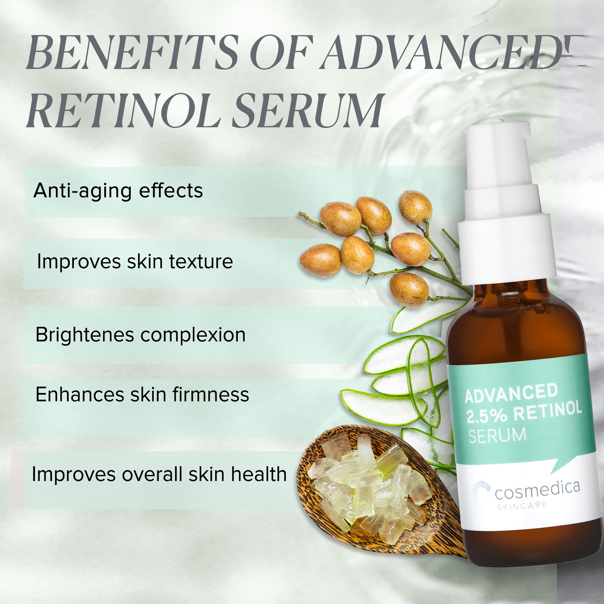 Foto 6 pulgar | Sérum Cosmedica Skincare Advanced Con Retinol Al 2 5%  30 Ml  Con Té Verde - Venta Internacional.