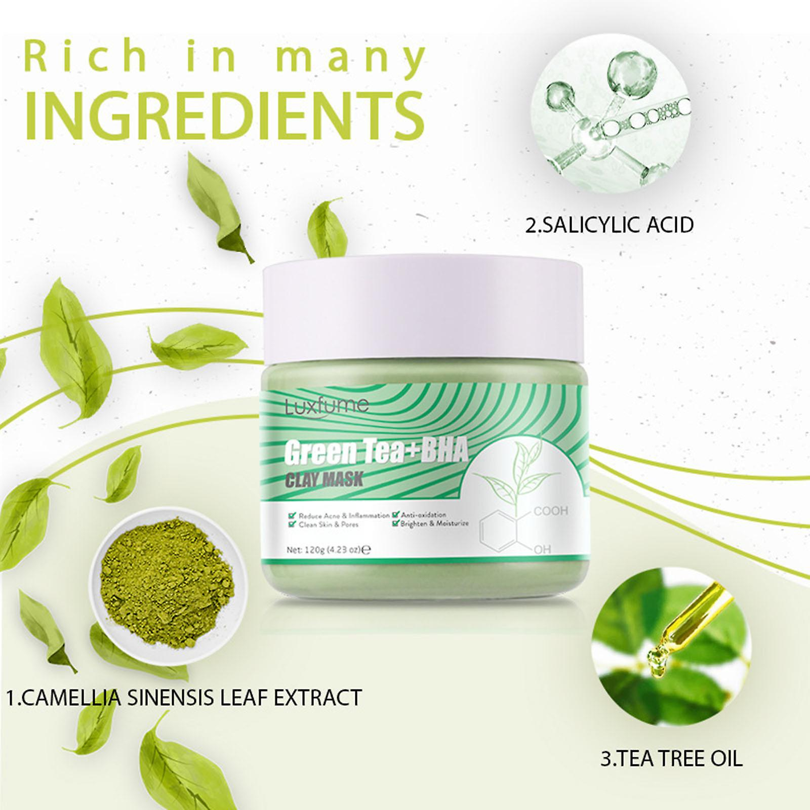 Foto 4 pulgar | Mascarilla Limpiadora Facial De Barro  Té Verde Con Ácido Salicílico  120 Ml - Venta Internacional.