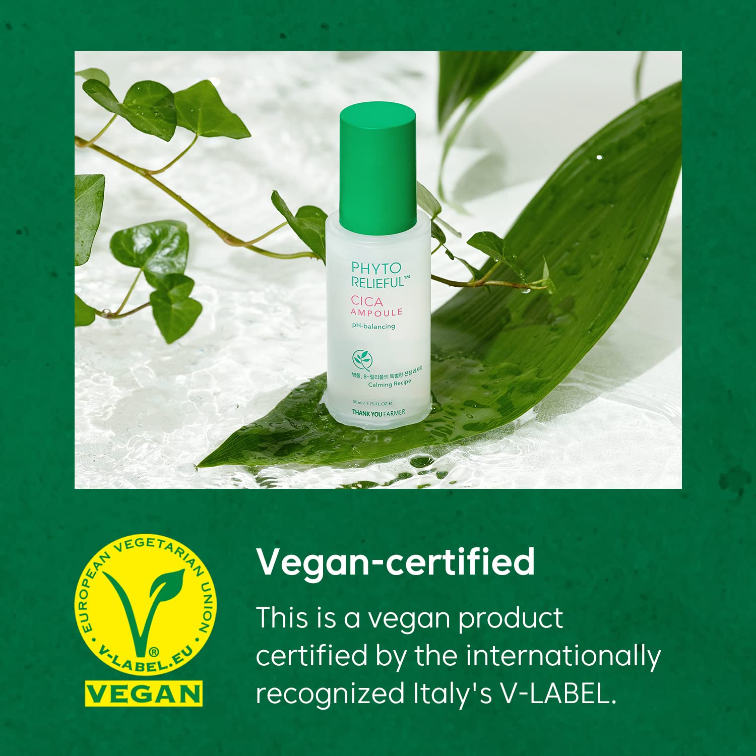 Foto 4 | Ampolla Hidratante Thankyou Farmer Phyto Relieful Cica 50 Ml - Venta Internacional.
