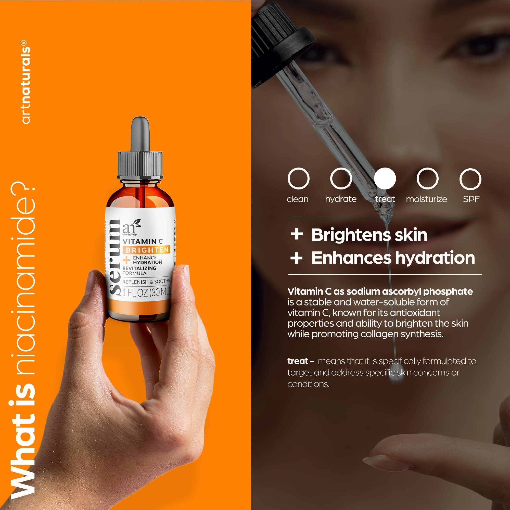 Foto 4 pulgar | Serum Artnaturals Antienvejecimiento Con Vitamina C 30 Ml Con Ácido Hialurónico - Venta Internacional.