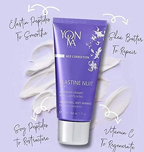 Foto 6 pulgar | Crema De Noche Yon-ka Elastine Nuit Antiarrugas 50 Ml Con Vitamina C - Venta Internacional.