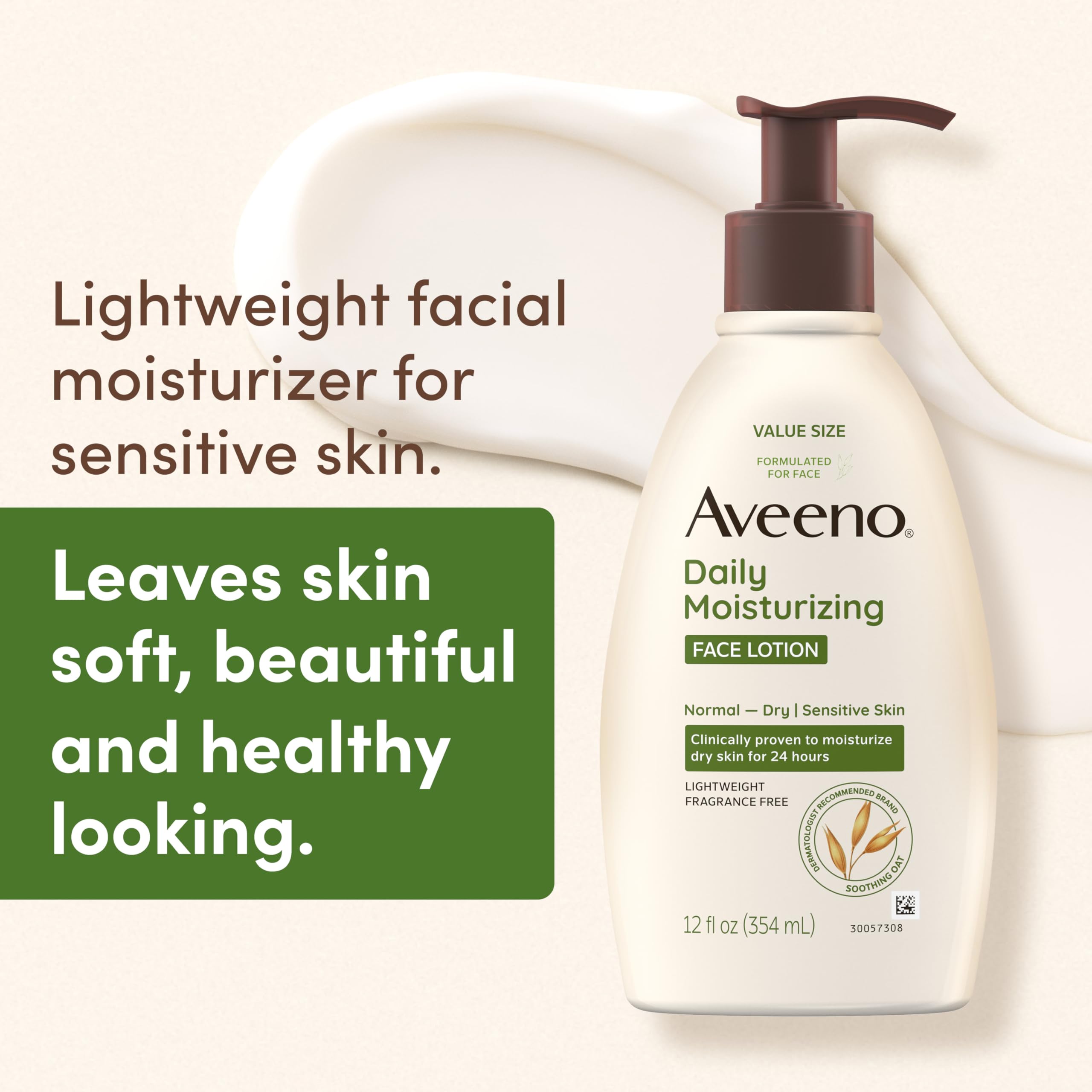 Foto 4 pulgar | Loción Facial Hidratante Aveeno Daily 355 Ml Para Pieles Sensibles - Venta Internacional.