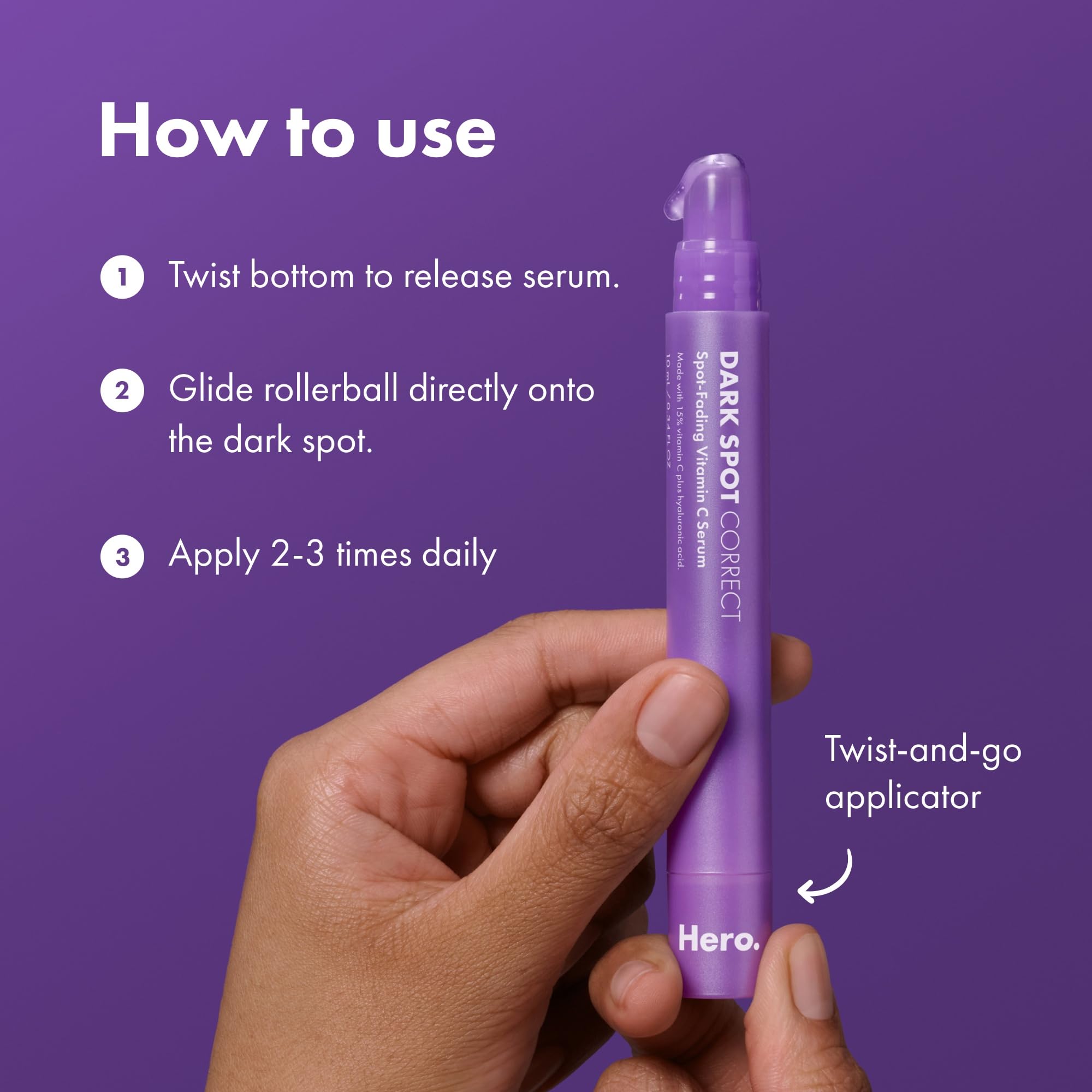 Foto 5 | Serum Hero Cosmetics  Corrector De Manchas Oscuras  15% De Vitamina C Y Ácido Hialurónico  10 Ml - Venta Internacional.