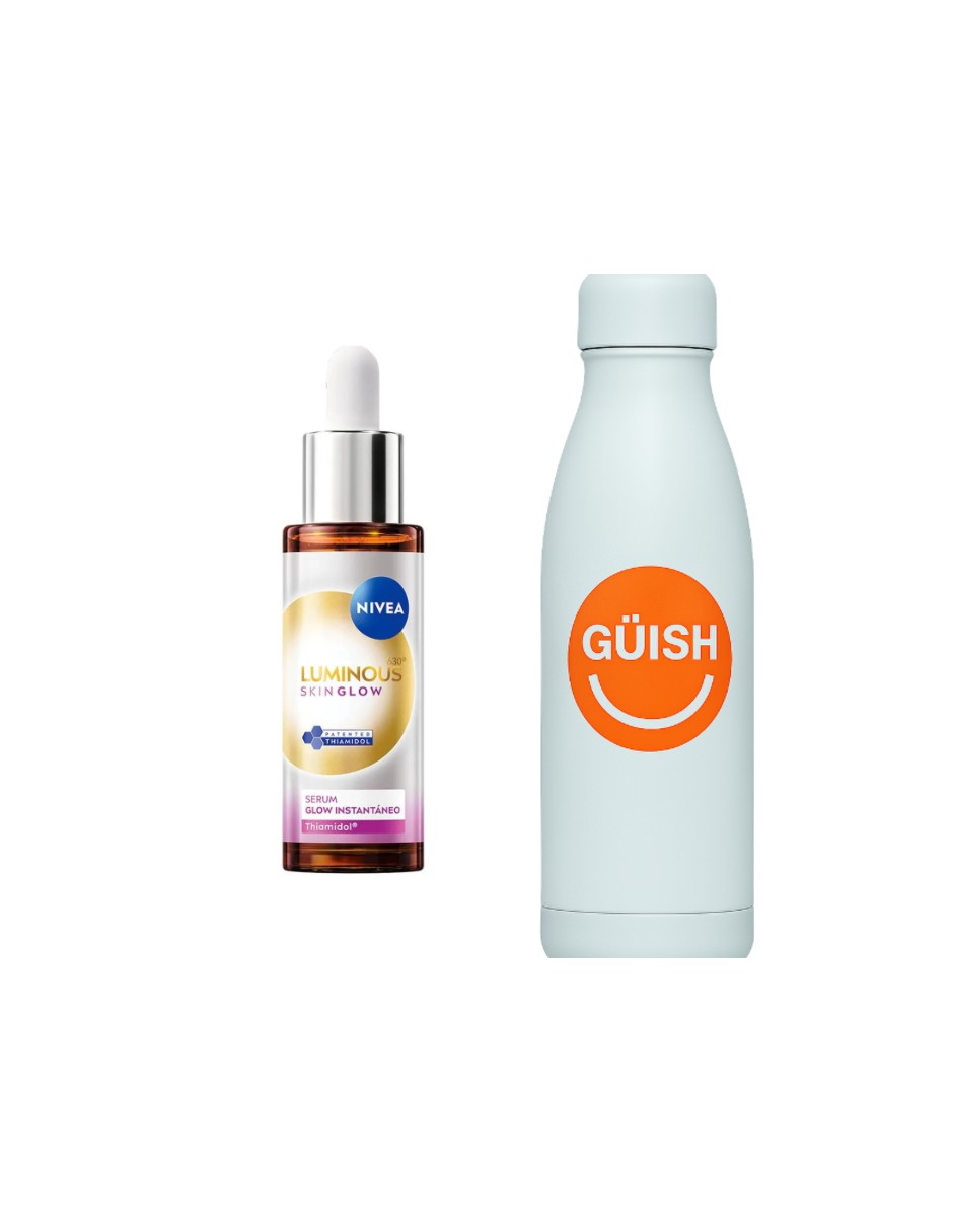Foto 2 pulgar | Nivea Serum Glow Instantáneo + Gratis Termo Güish De Regalo