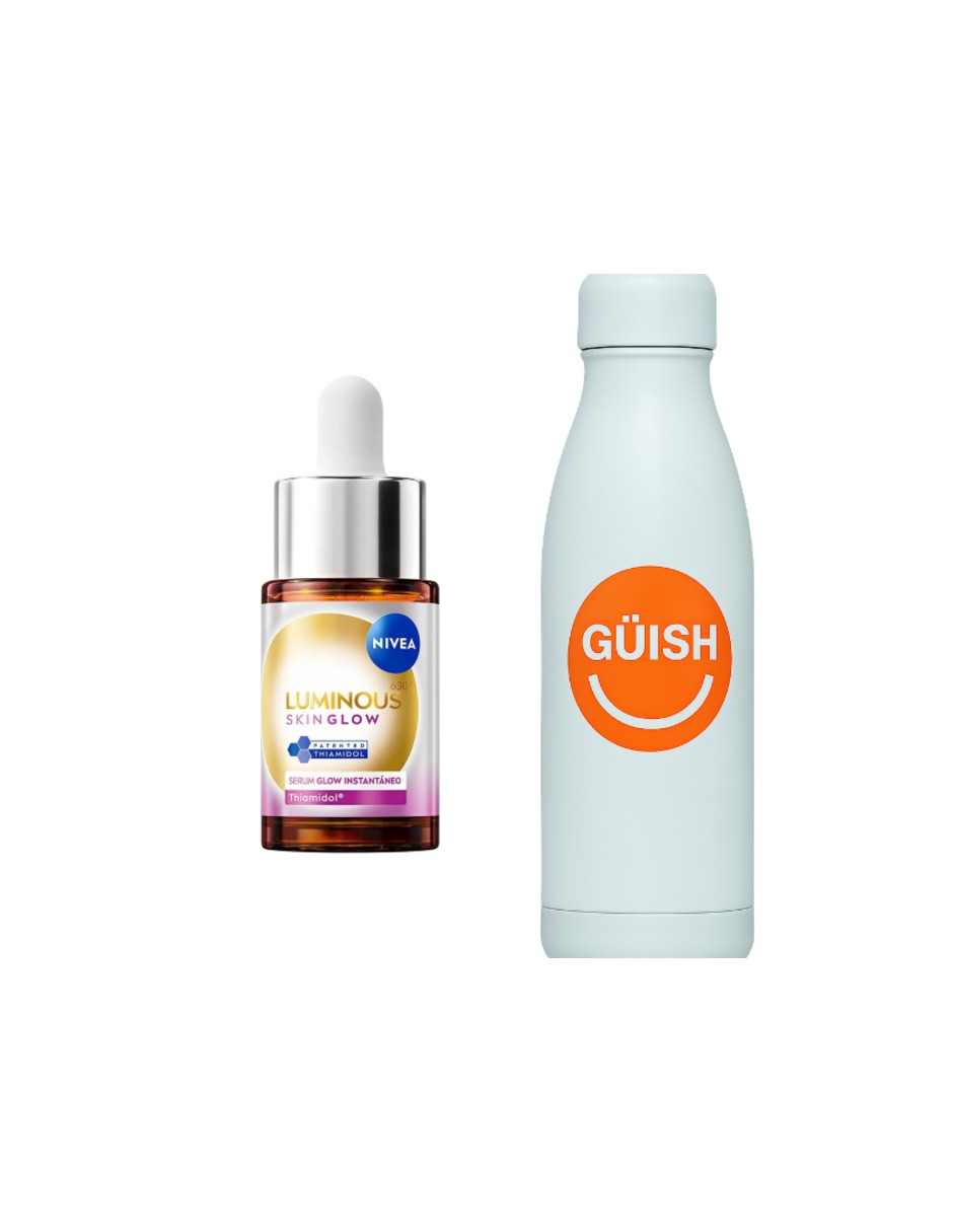 Foto 2 pulgar | Nivea Serum Glow Instantáneo 15ml  + Gratis Termo Guish De Regalo